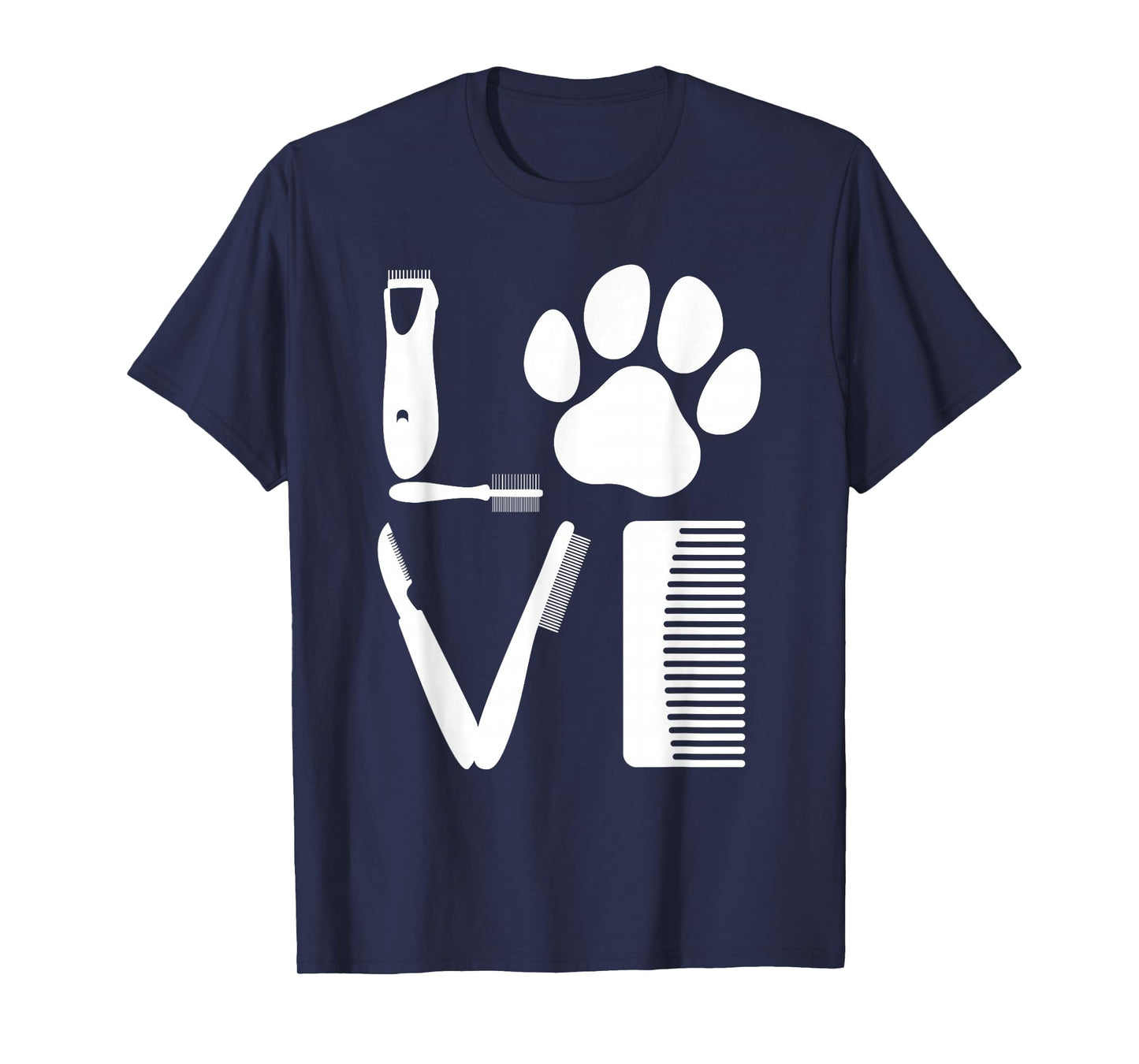 Funny Dog Grooming Art for Men Women Pet Groomer Dog Groomer T-Shirt