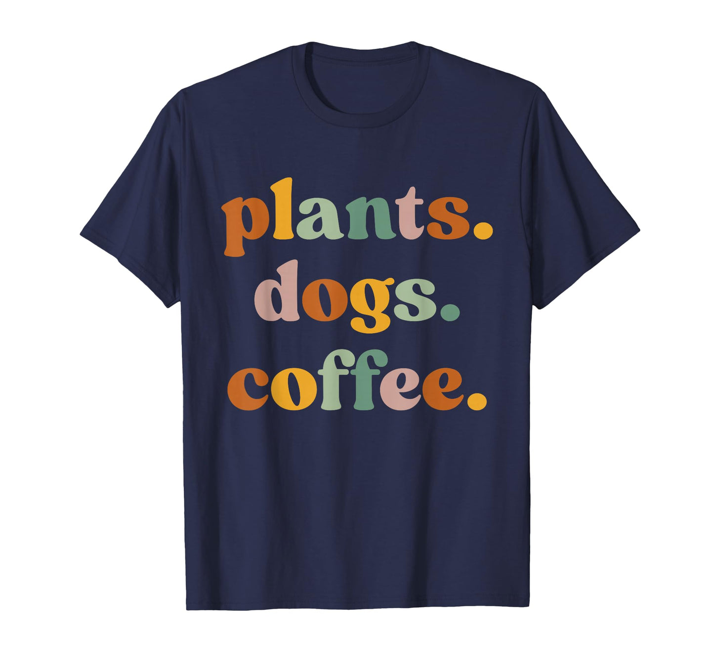 Vintage Retro Plants Dogs and Coffee Funny Gardening Farming T-Shirt