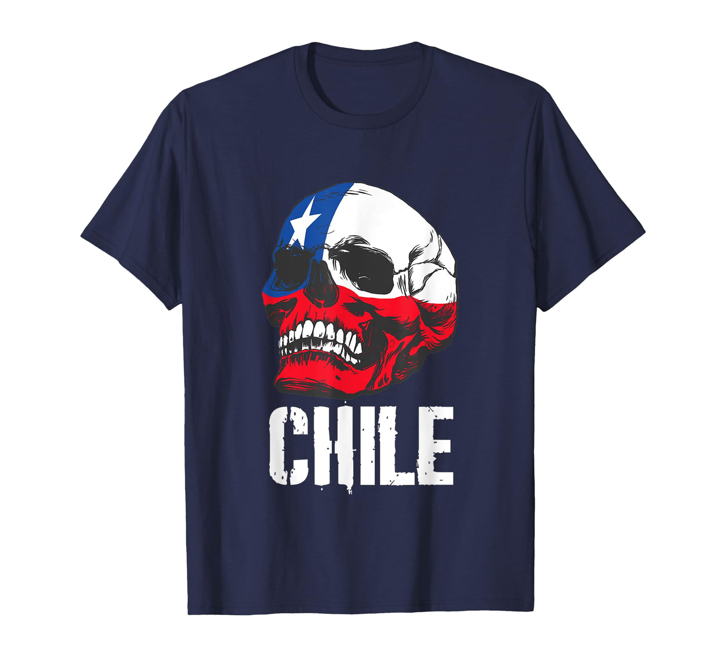 Chile Flag Skull Chilean Pride Patriotic T-Shirt