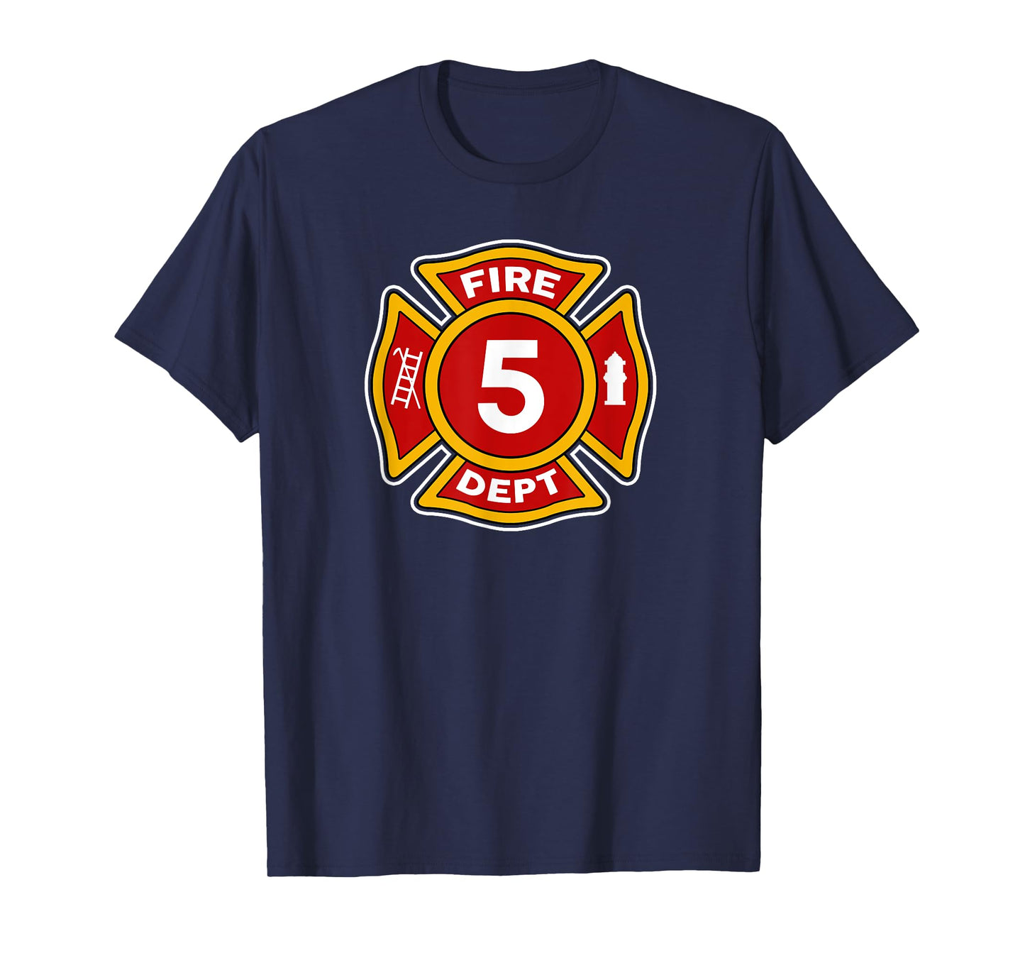 Fire 5 Dept Shirt | Firefighter Hero 5th Birthday Boys Gift