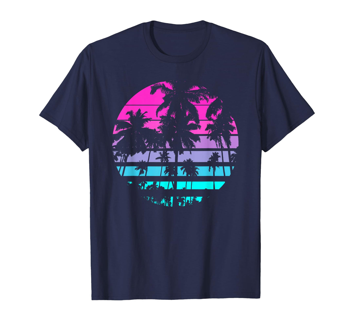 Retro Eighties 80s & 90s Beach Style Design with Palm Trees T-Shirt