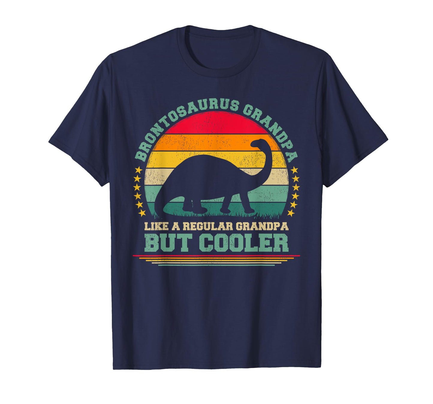Brontosaurus Grandpa Like A Regular Grandpa Father's Day T-Shirt