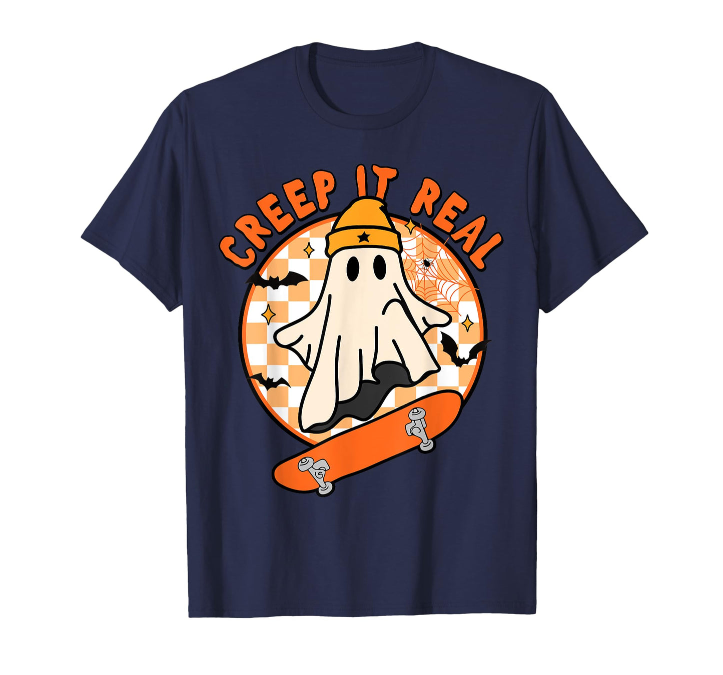 Creep It Real Ghost Boy Fall Season Vintage Retro Halloween T-Shirt
