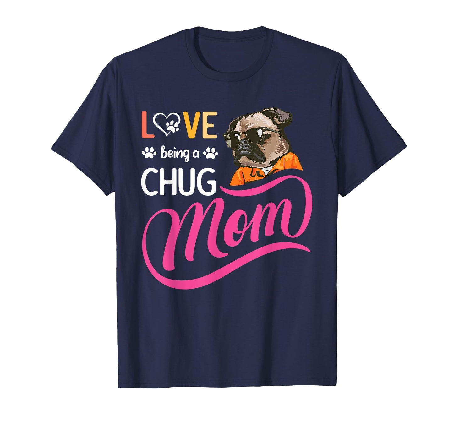 Cute Chug Mama, Dog Mom For Women, Girl And Her Dog Lover T-Shirt
