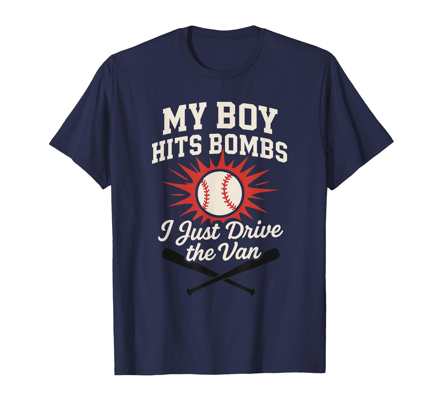 Boy Mom Baseball Proud Son Home Run Travel Team Love T-Shirt