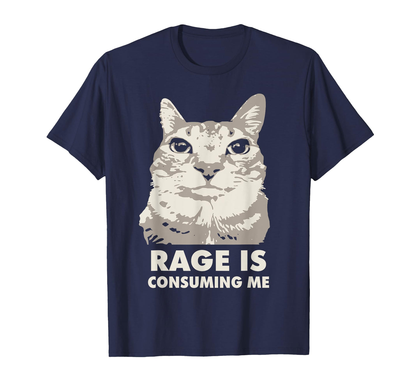 Rage Is Consuming Me Angry Cat Meme Sarcasm Funny T-Shirt