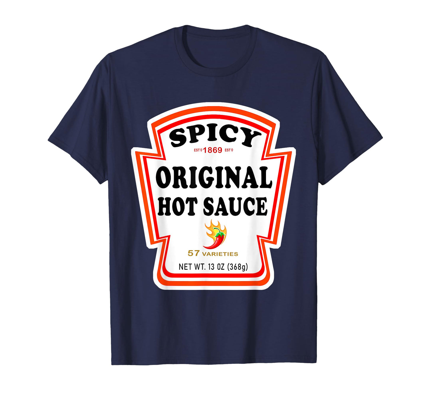 Spicy Chili Sauce Bottle Label Halloween Matching Costume T-Shirt