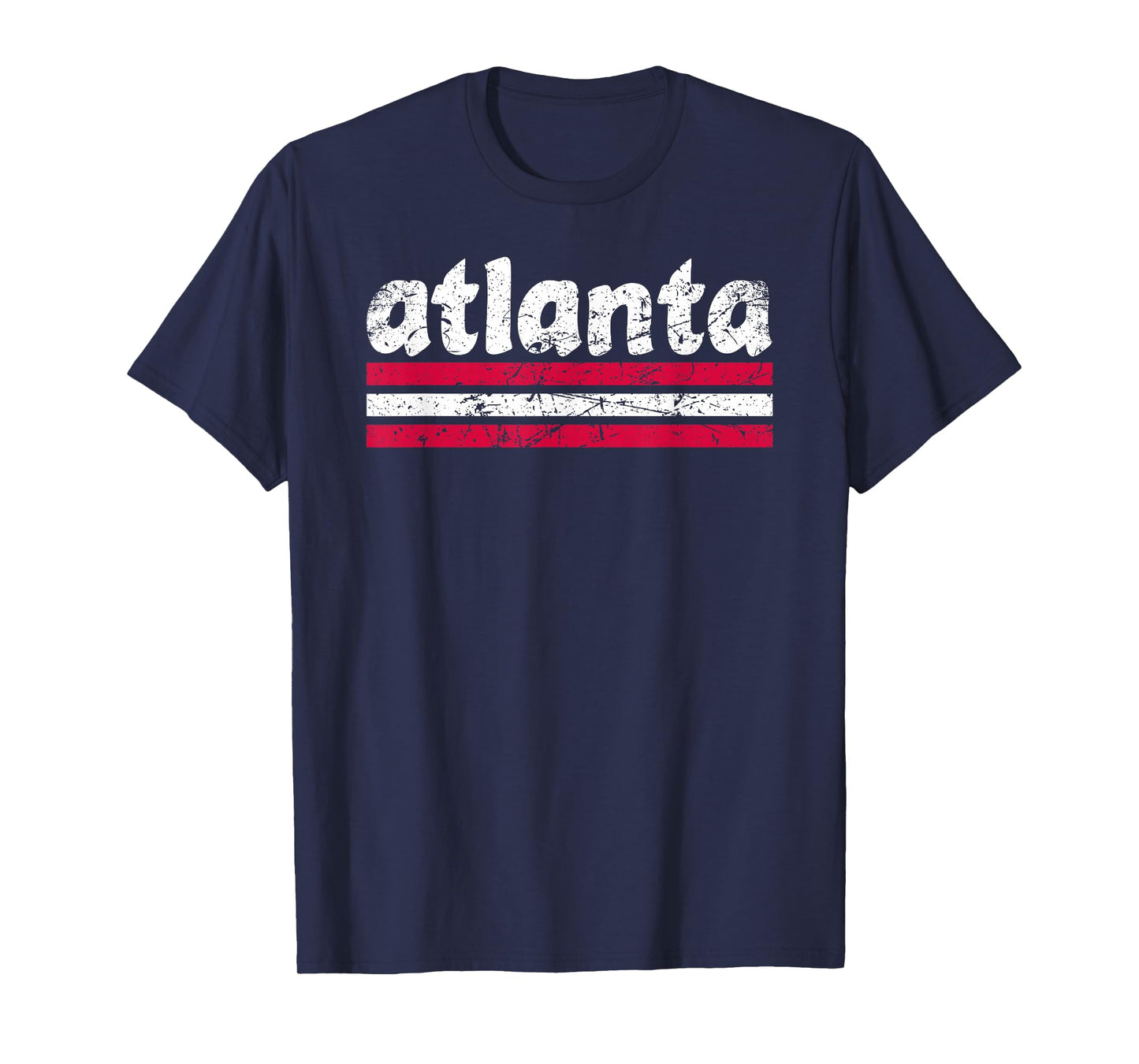 Atlanta Georgia Three Stripe Vintage Weathered T-Shirt