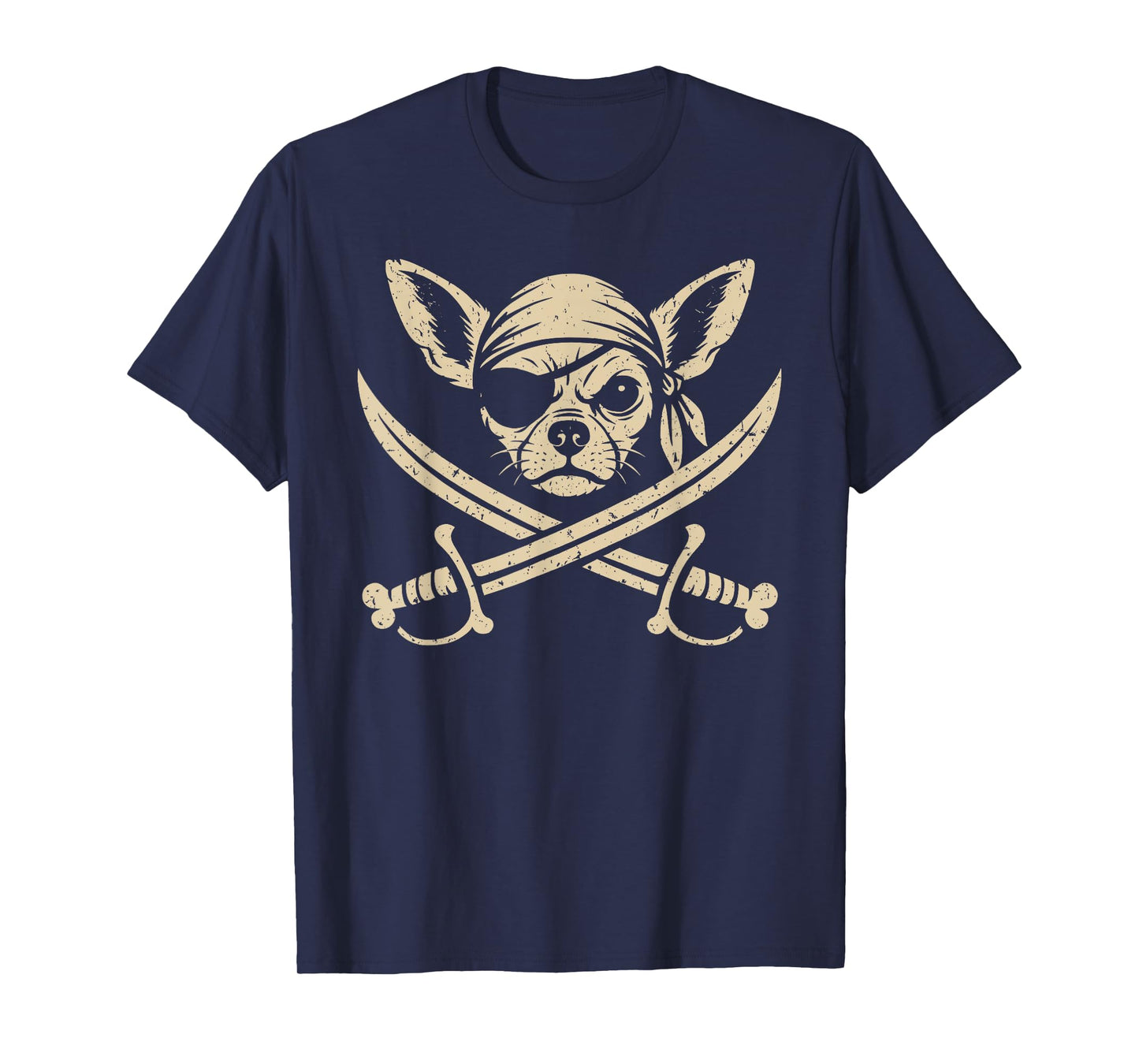 Vintage Pirate Chihuahua Crossbones Dog Lover T-Shirt