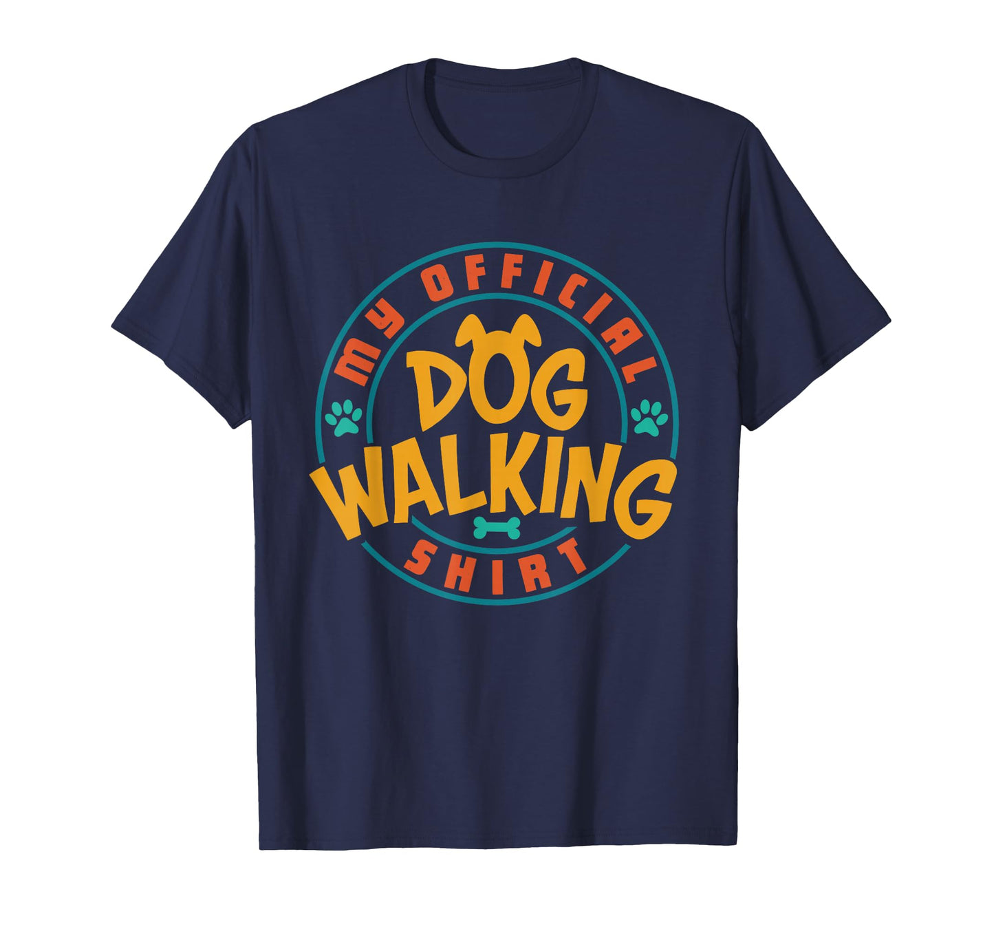 Dog Walker My Official Dog Walking Shirt Pet Lover Owner T-Shirt