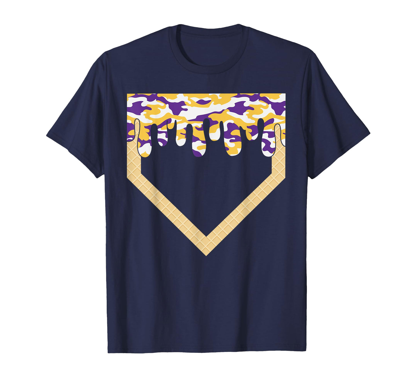 Halloween Baseball Home Plate Drip Baseball Lifestyle Boys T-Shirt