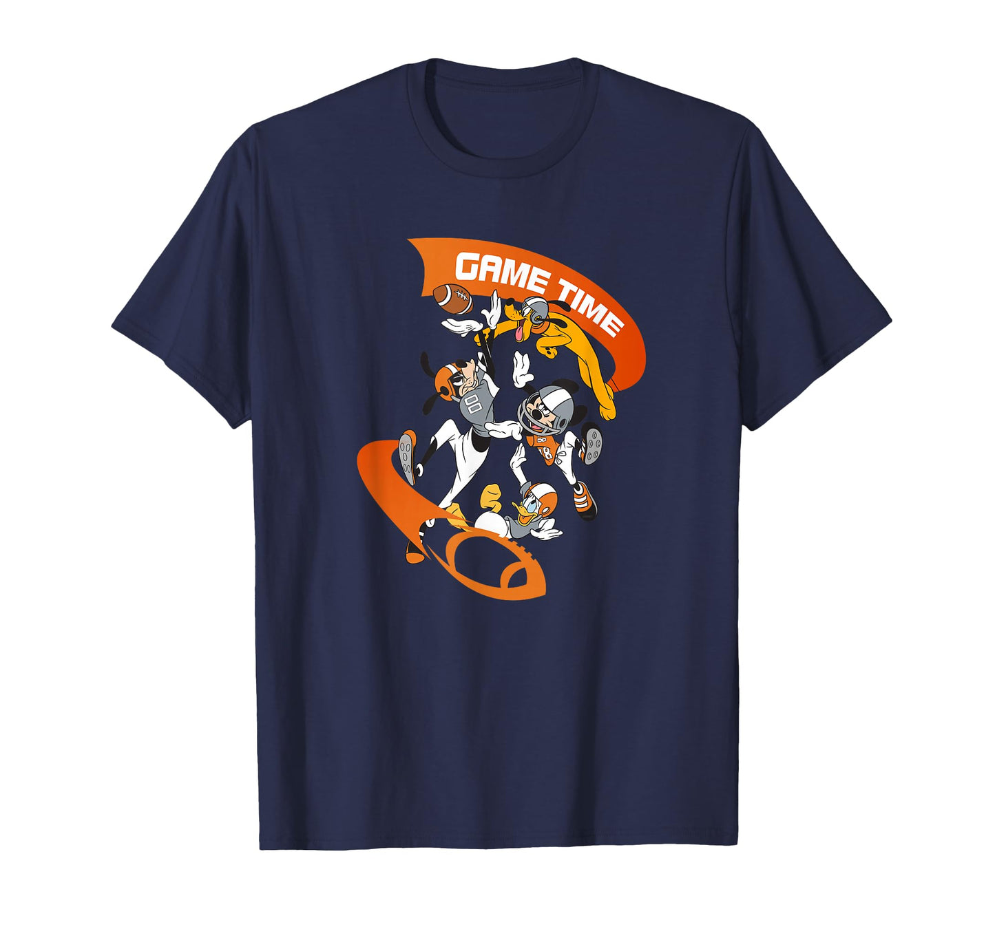 Disney Mickey Goofy Donald & Pluto Game Time Football Sports T-Shirt