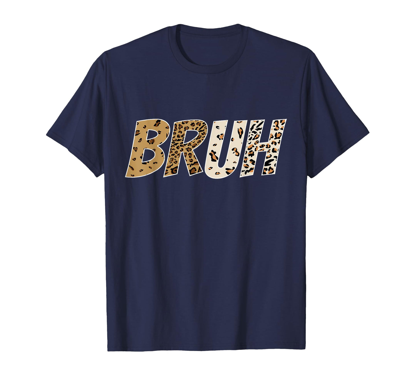 Leopard Cheetah Animal Print Tee Funny Bruh For Boys Girls T-Shirt
