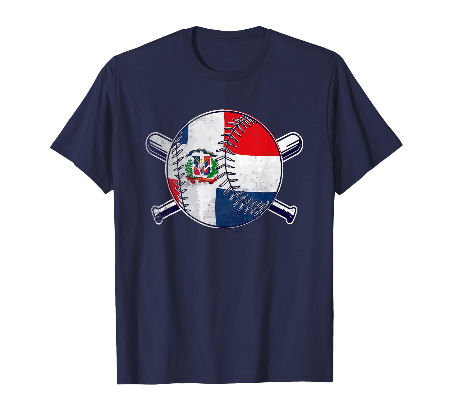 Baseball Enthusiast With Flag Of Dominican Republic T-Shirt