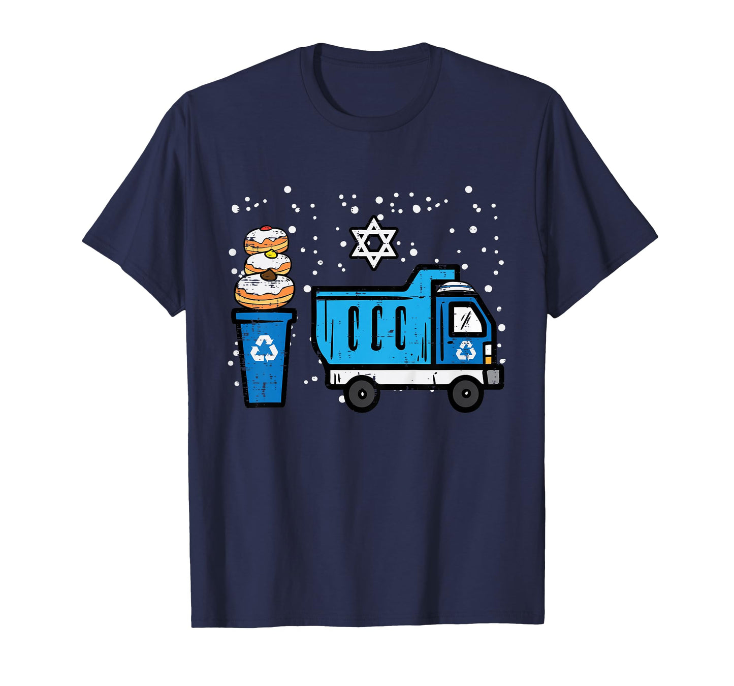 Kids Hanukkah Dump Recycling Truck Chanukah Boys Toddler Youth T-Shirt