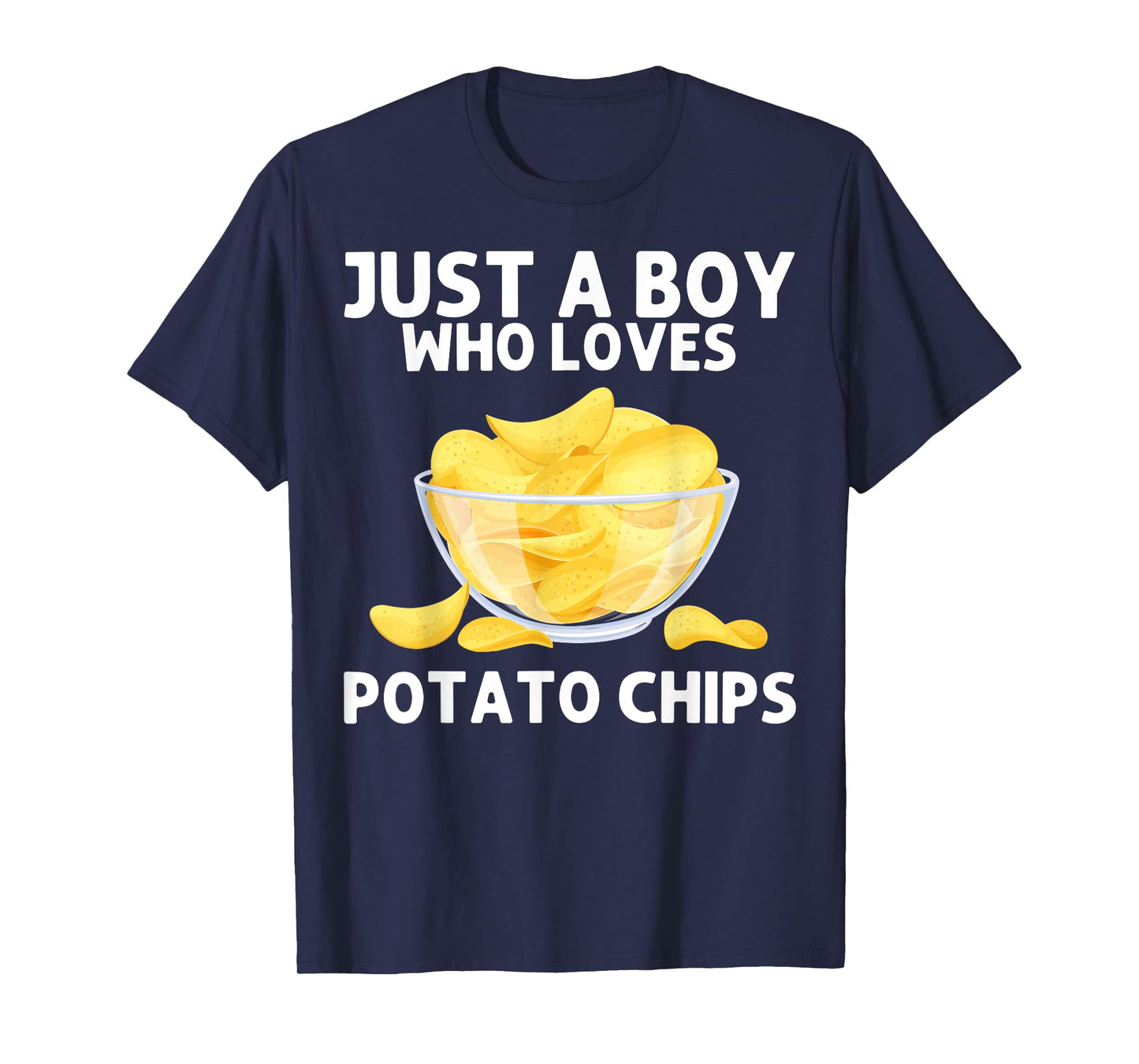 Funny Potato Chips Art For Men Boys Kids Bag Of Chips Lover T-Shirt