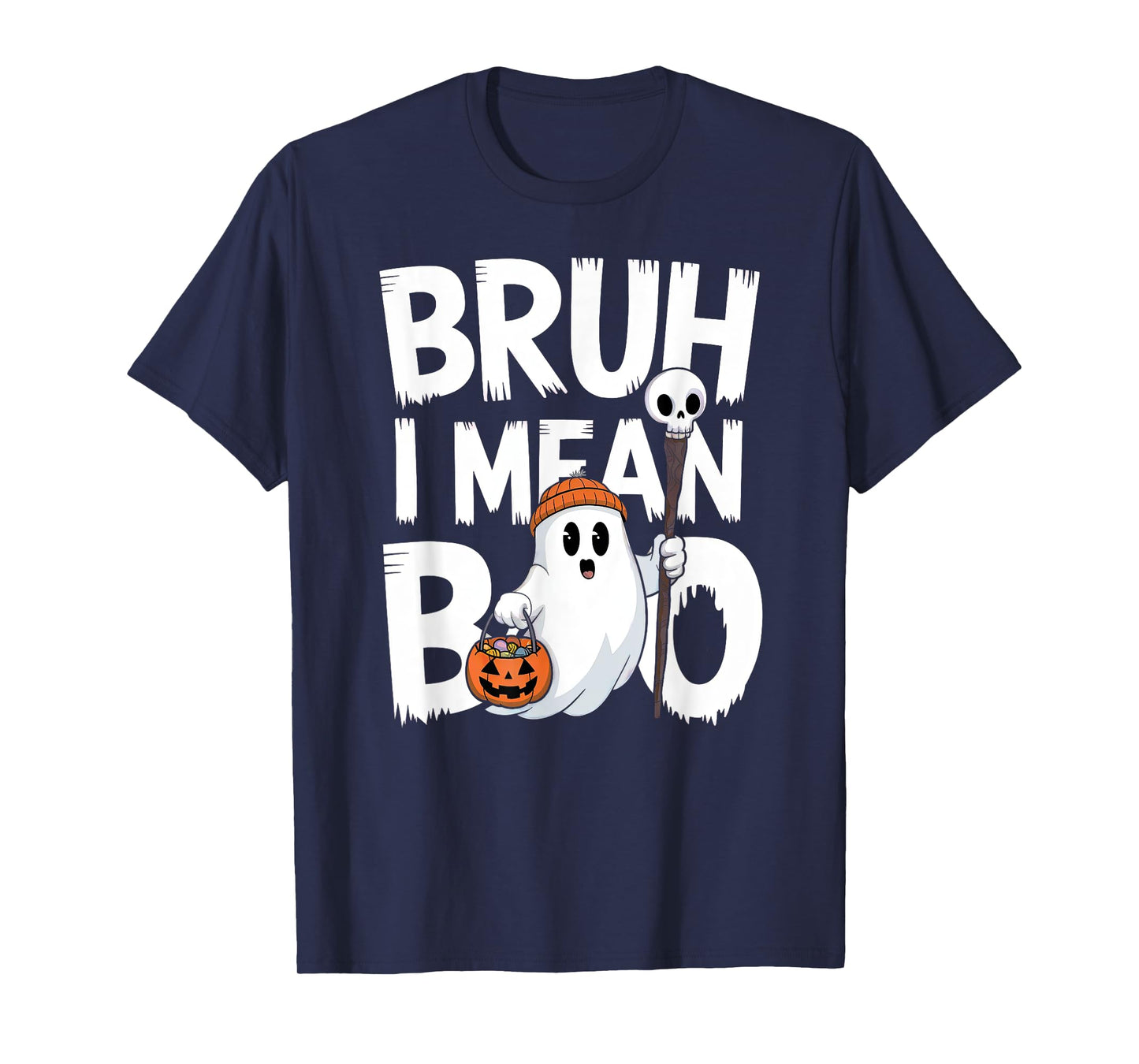 Bruh I Mean Boo Halloween Ghost Costume Party T-Shirt