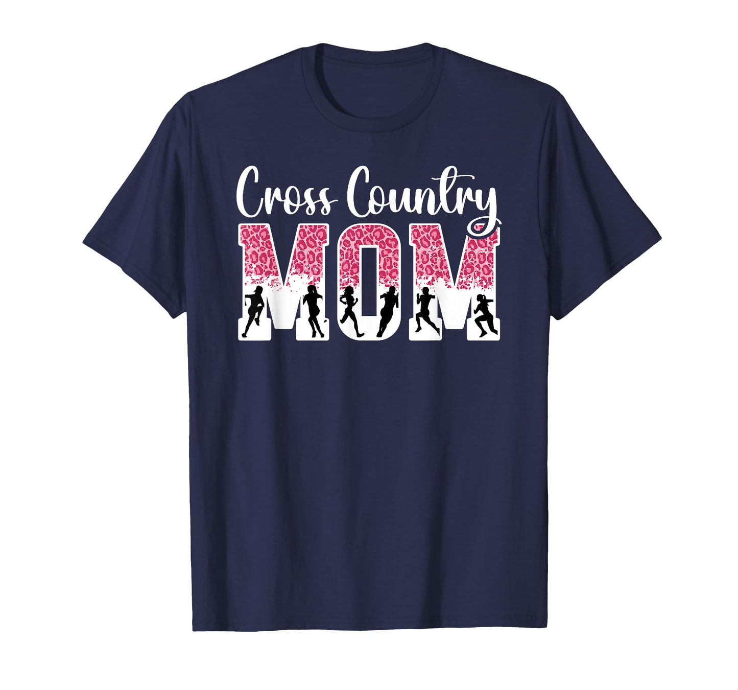Cross Country Mom Of A Cross Country Runner Mother Leopard T-Shirt