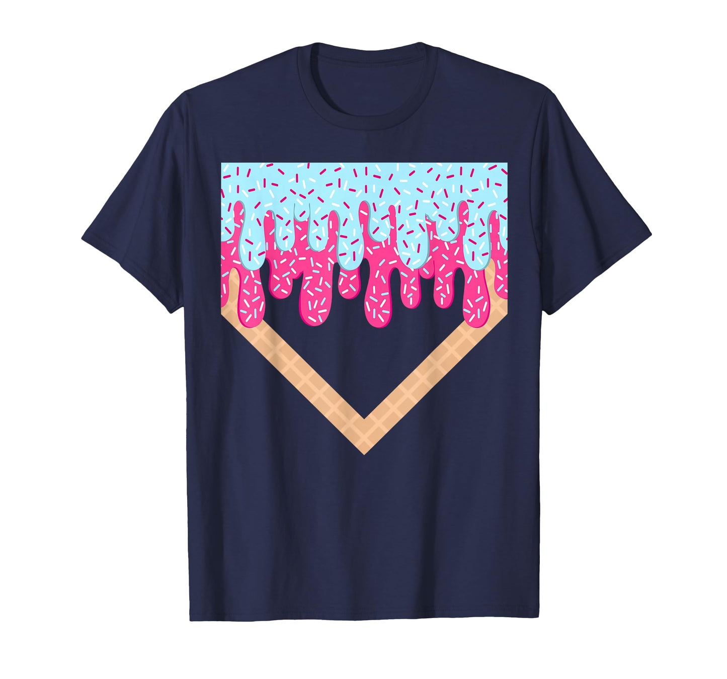 Baseball Drip Boys Home Plate Ice Cream Sport Players & Fans T-Shirt