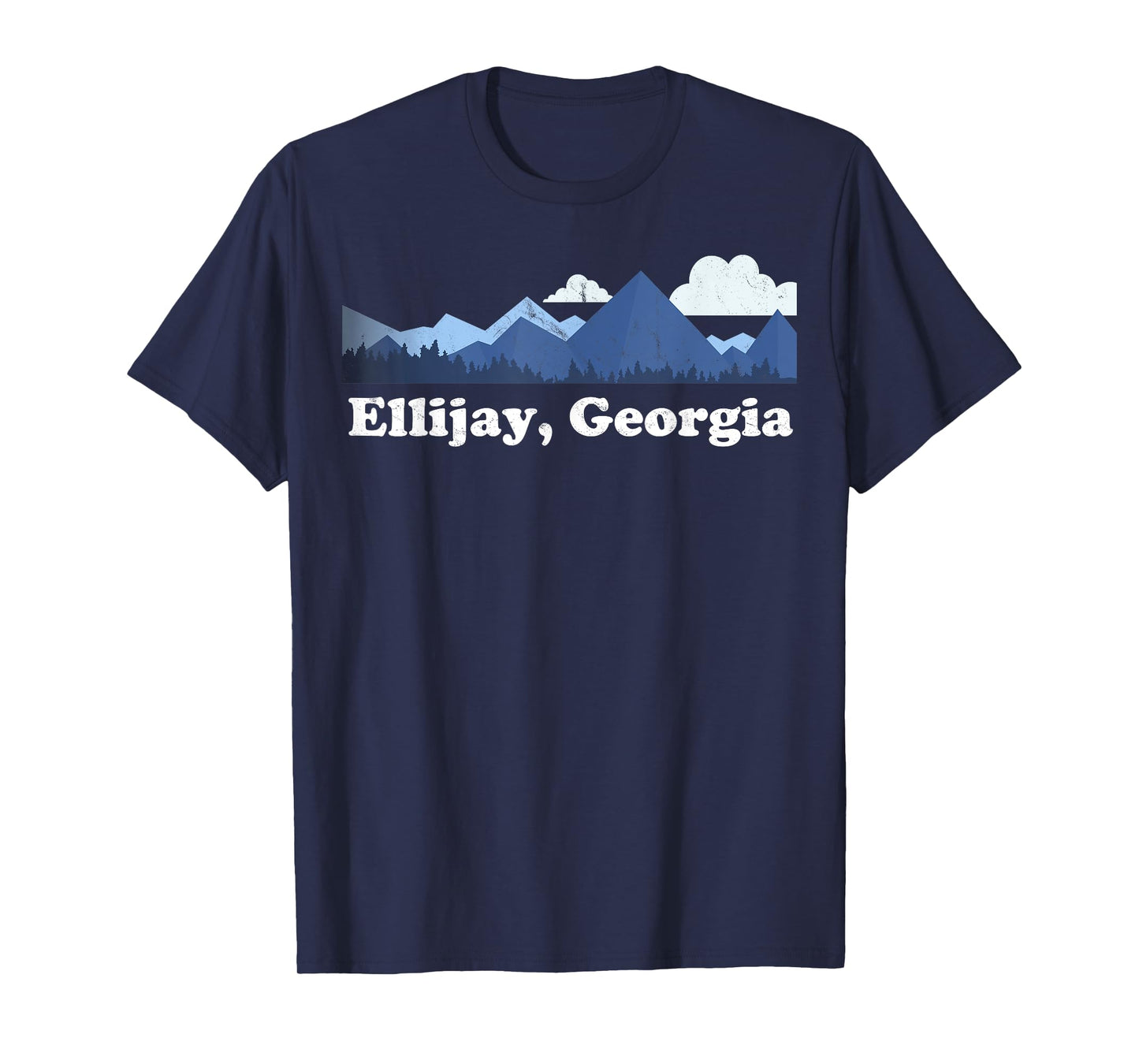 Cute Ellijay Georgia GA Retro Blue Ridge Mountains T-Shirt