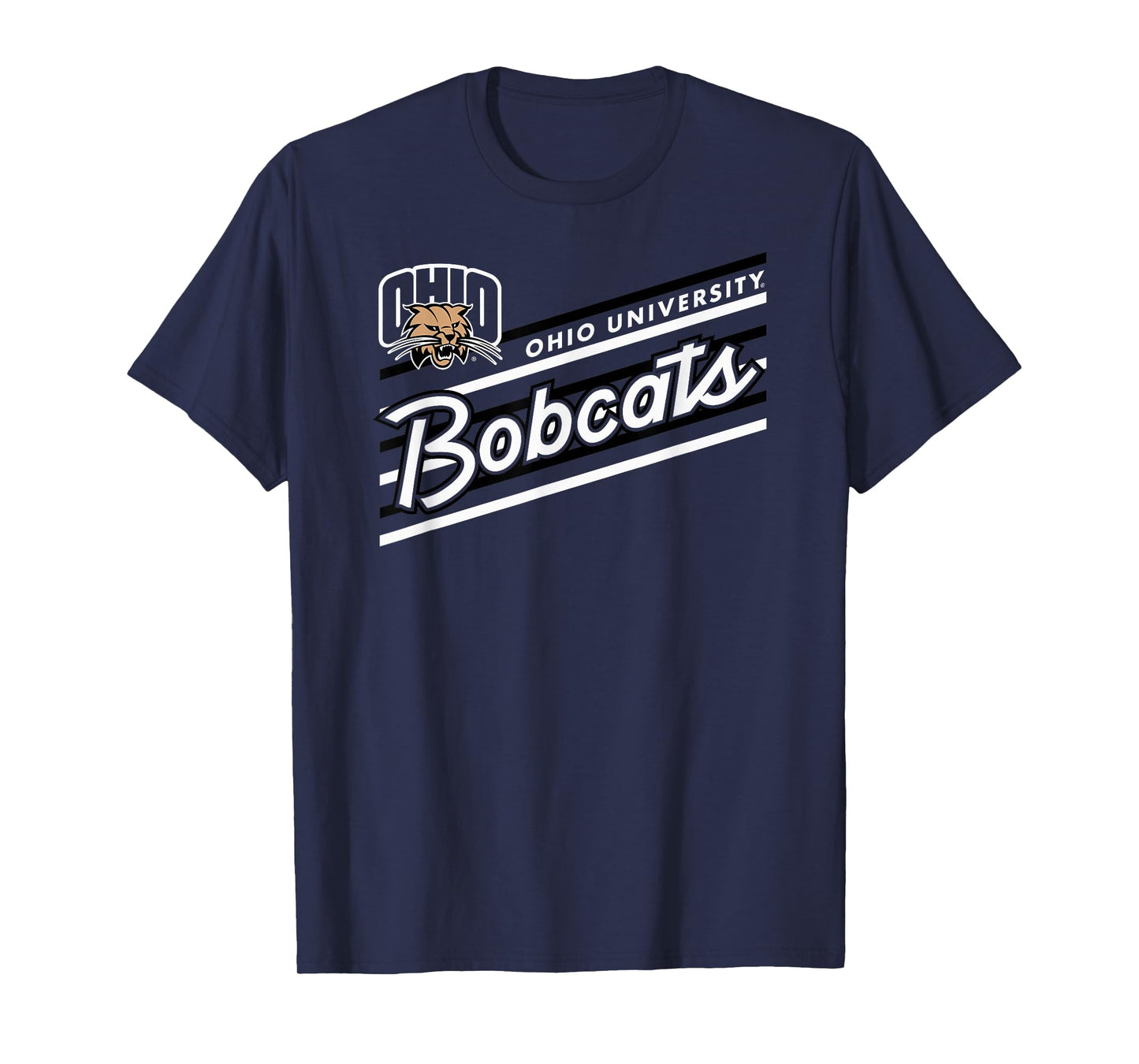 Ohio Bobcats Retro Performer Green Officially Licensed T-Shirt