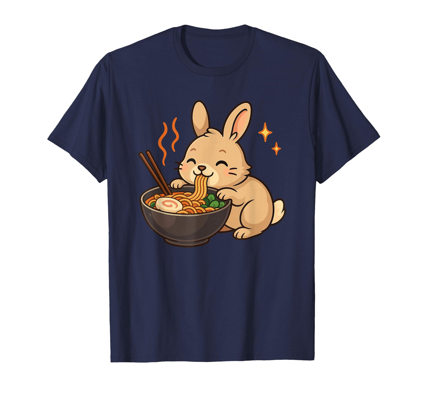 Bunny with Noodles Ramen Kawaii Bunny T-Shirt