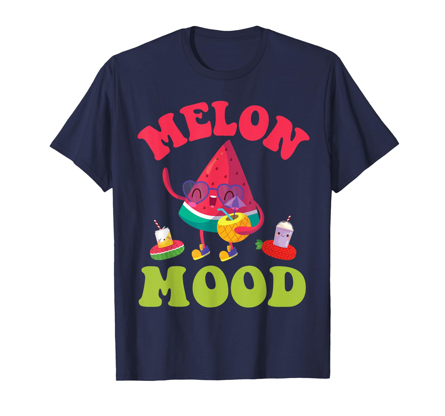 Cute Watermelon Character Dancing Melon Mood Summer Break T-Shirt