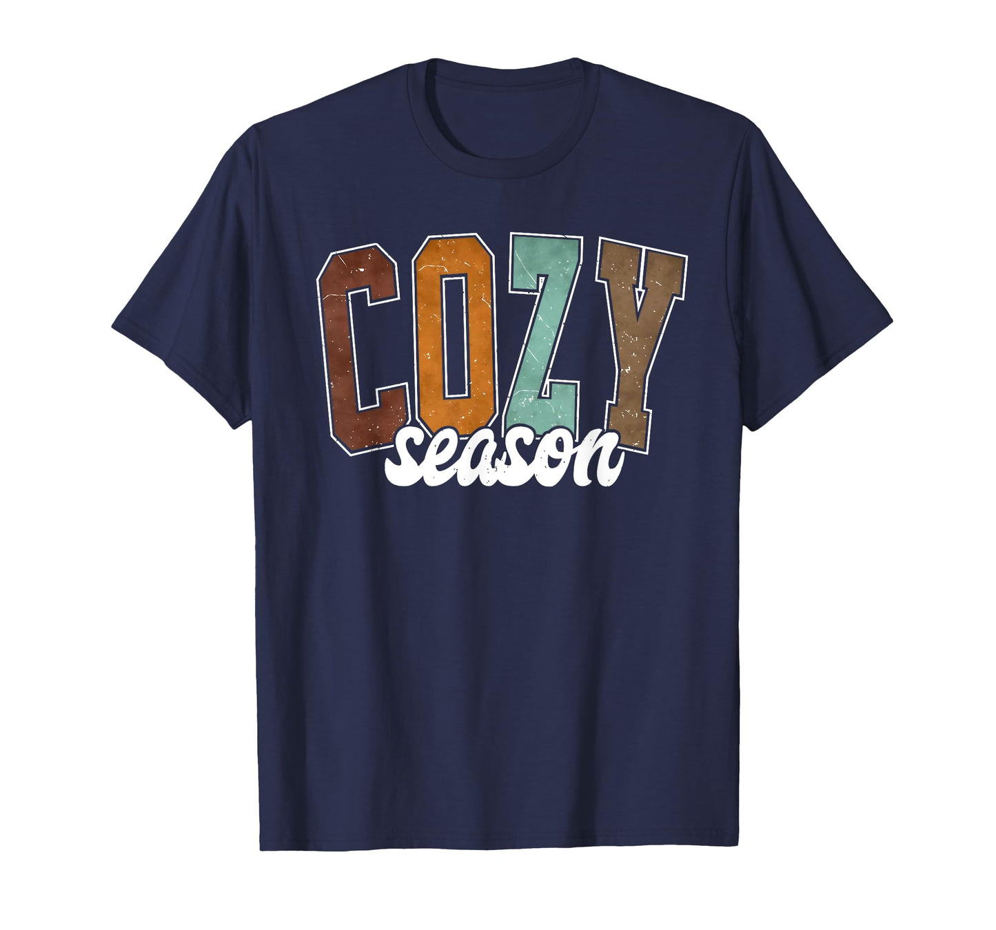 Cozy Season Pumpkin Autumn Fall Y'all Leaves Thanksgiving T-Shirt