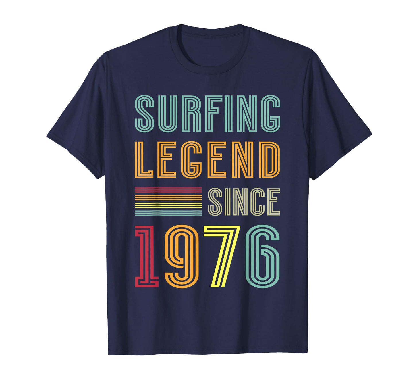 Surfing Legend 1976 49 Years Water Surf 49th Birthday Surfer T-Shirt