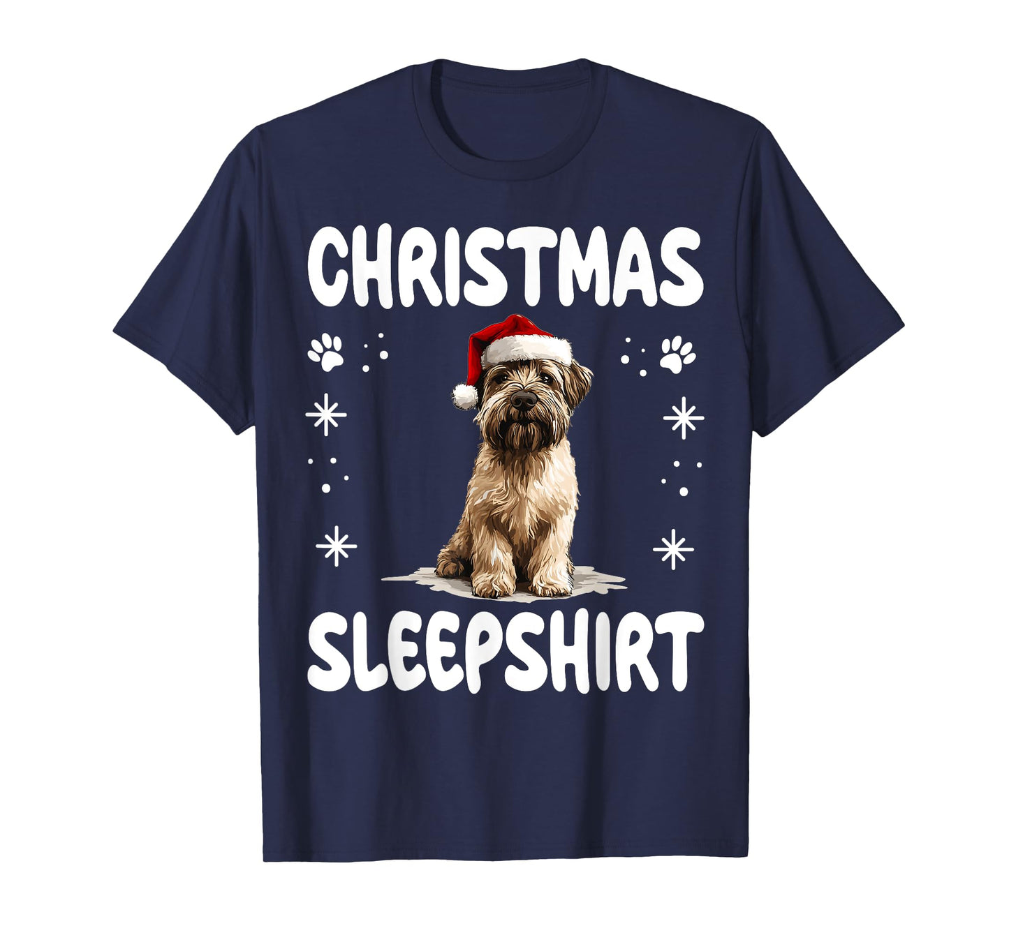 Soft Coated Wheaten Terrier Dog Nightgown Pajama Christmas T-Shirt