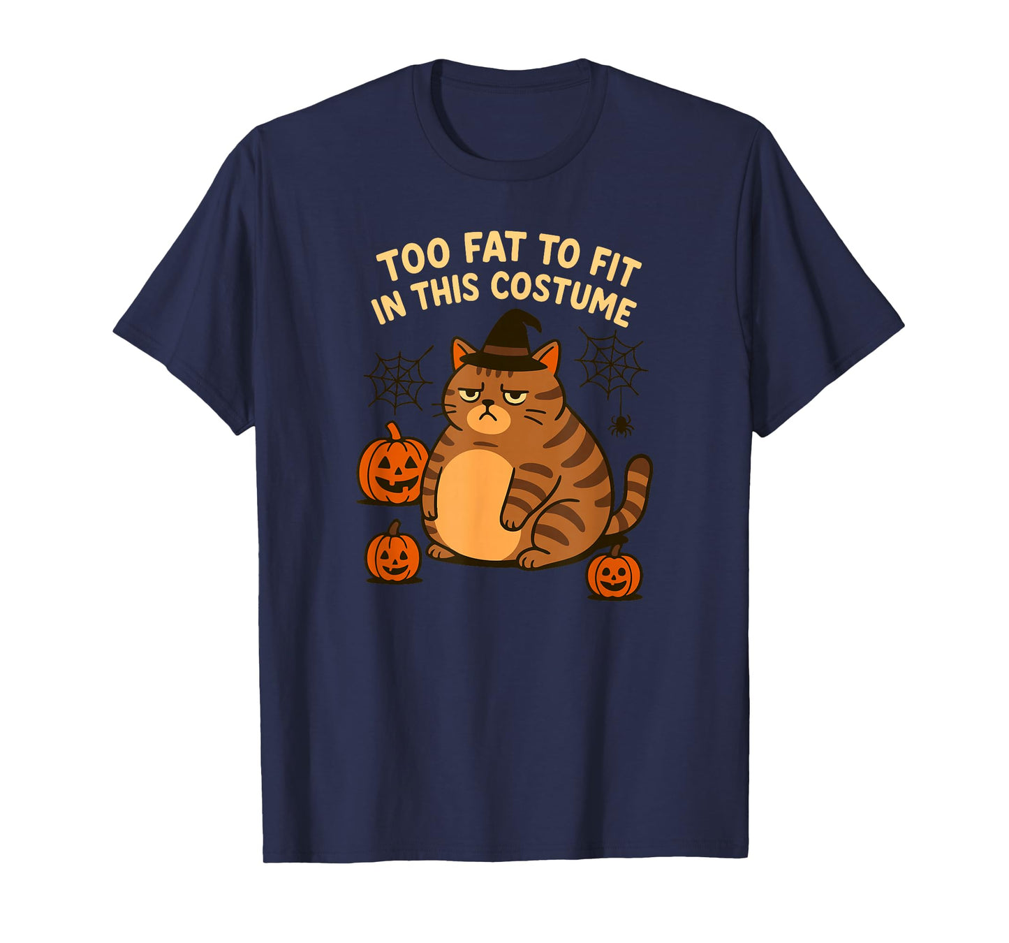 Funny Cat T-Shirt - Pumpkin Halloween Costume - Horror Party T-Shirt