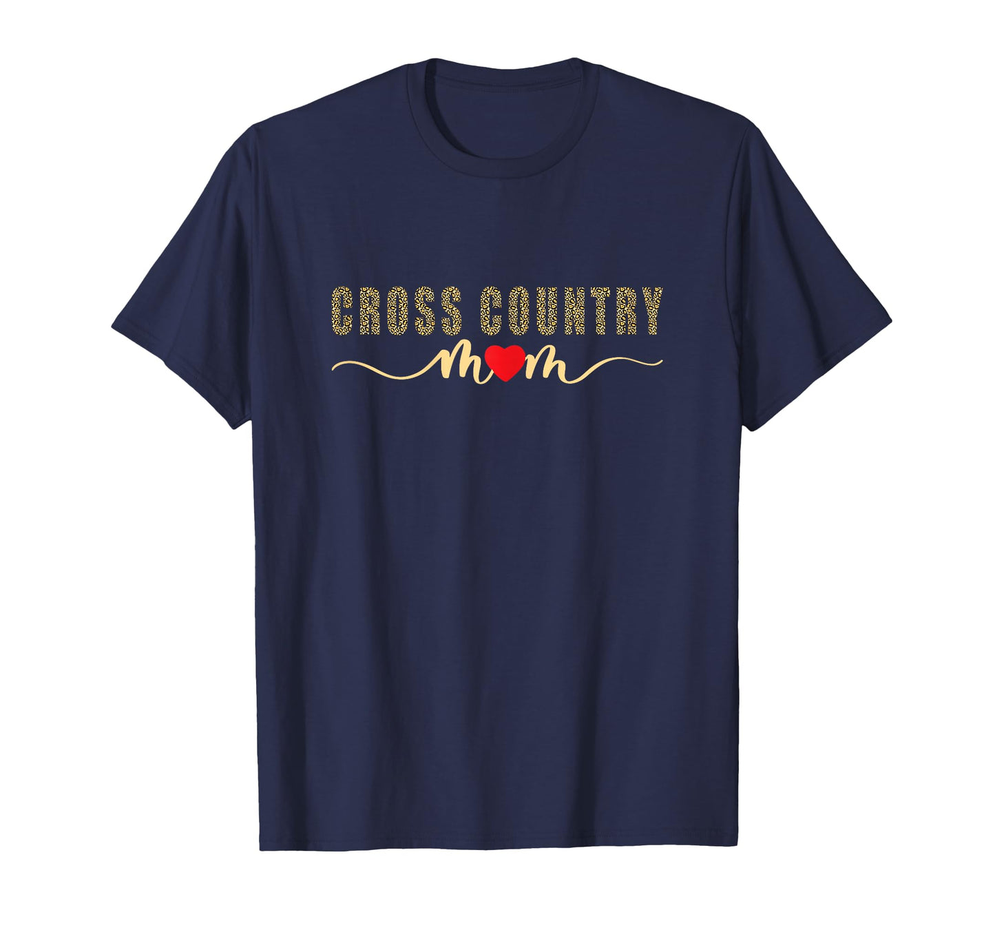 Cross Country Mom XC Funny Running Runner Leopard Mother T-Shirt