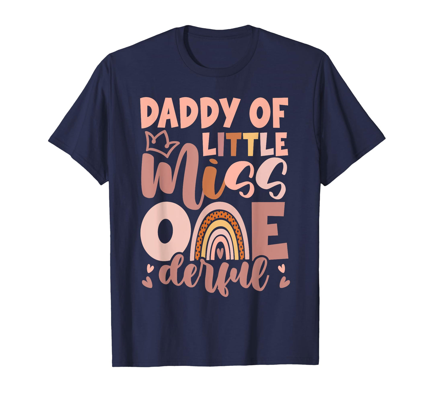 Boho Daddy of Miss Onederful 1st Birthday Girl Cute T-Shirt