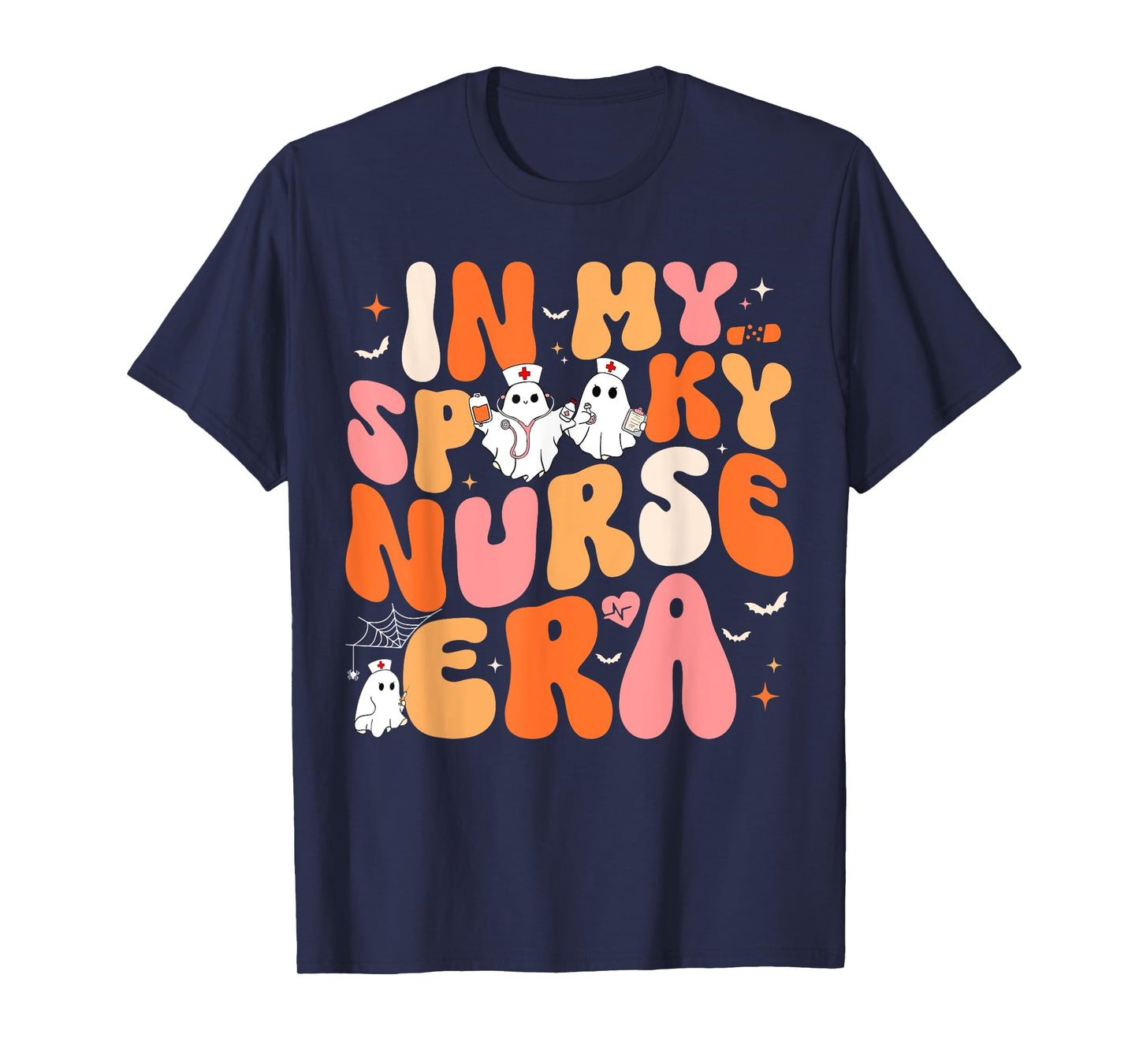 Groovy In My Spooky Nurse Era Halloween Nursing T-Shirt