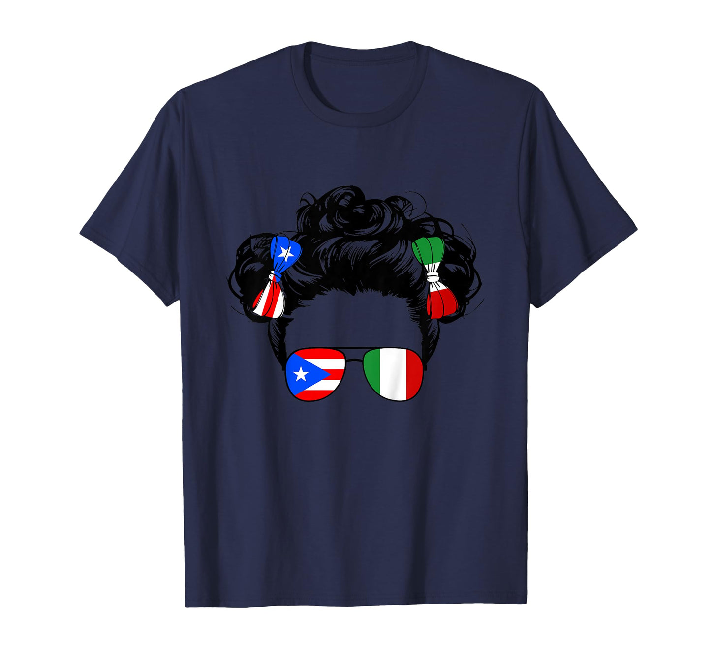 Half Italian And Puerto Rican Rico Italy Flag Girl Baby Kids T-Shirt
