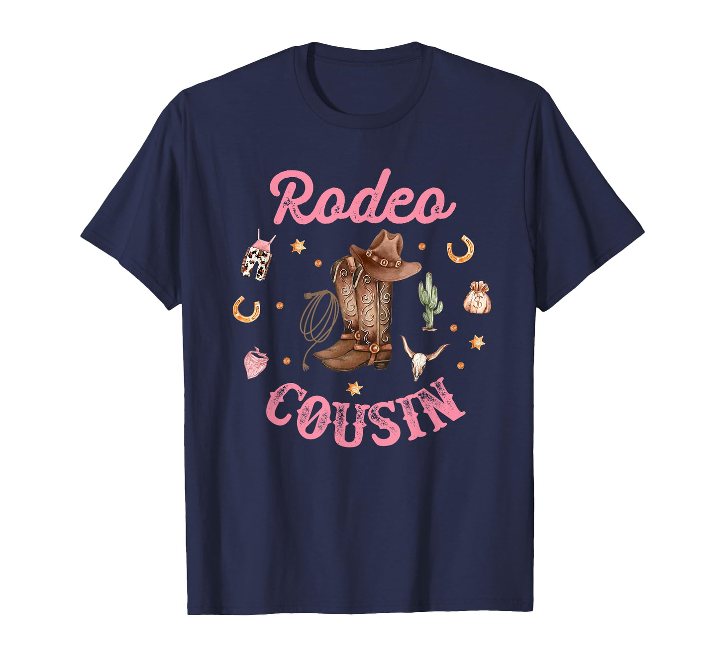 Rodeo Cousin - Cousin Western Cowboy Cowgirl Birthday Family T-Shirt