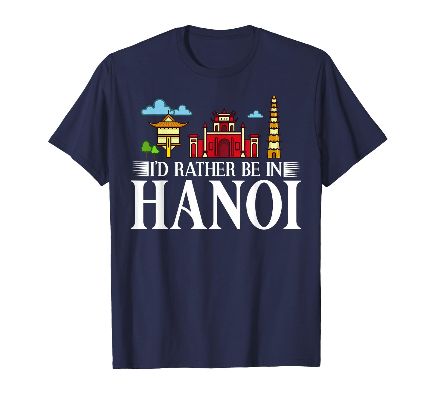 Hanoi Vietnam City Skyline Map Travel T-Shirt