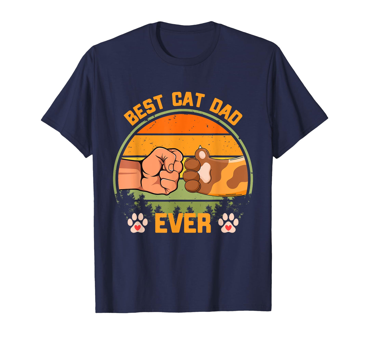 Best Cat Dad Ever Fathers Day Kitten Lover Feline Pet Owner Men Women Kids T-Shirt