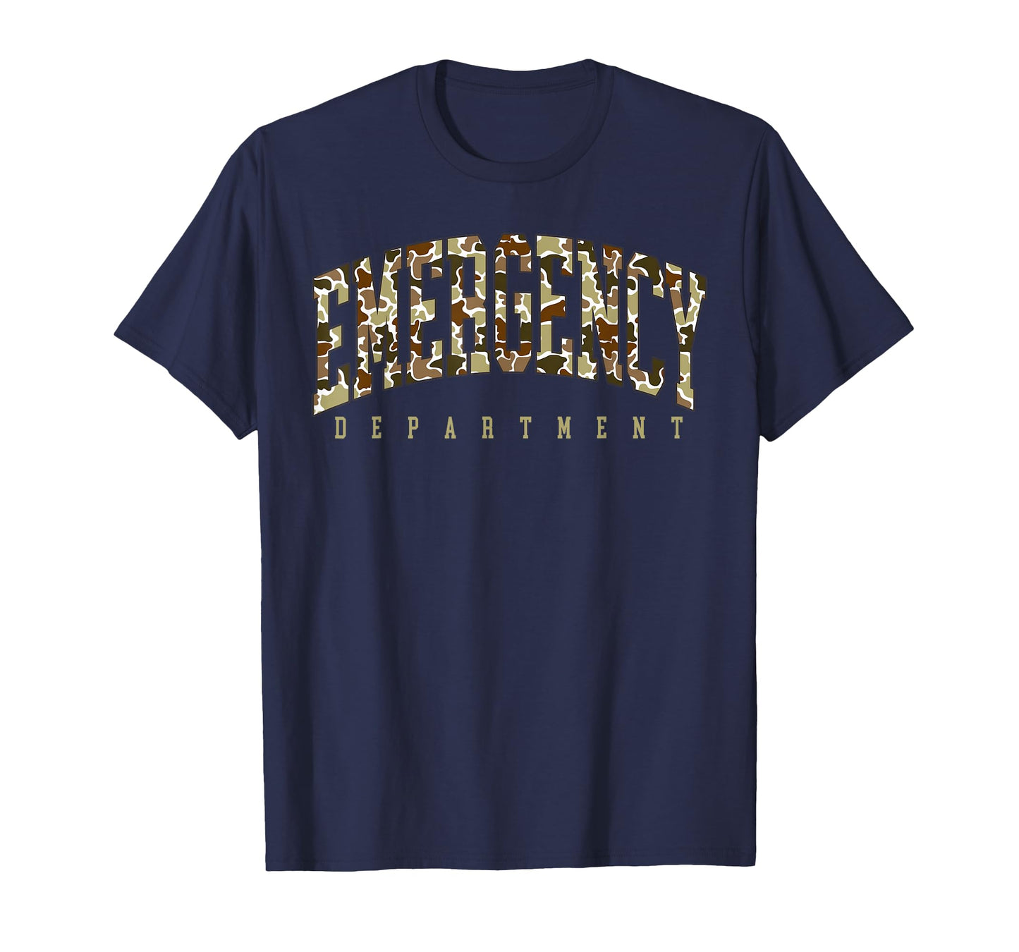 Retro Camo Emergency Department Camouflage ER ED Nurse Tech T-Shirt