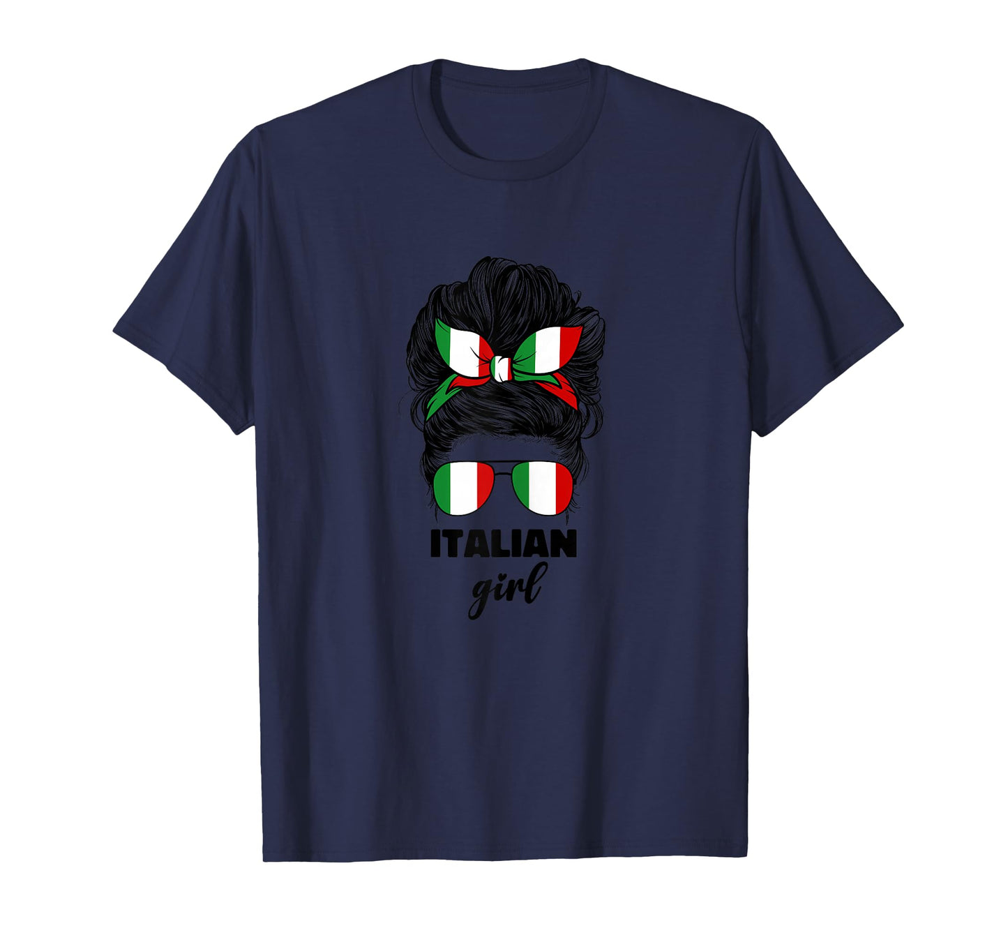Cute Italian Girl For Women Pride Italia Italy Flag Girls T-Shirt