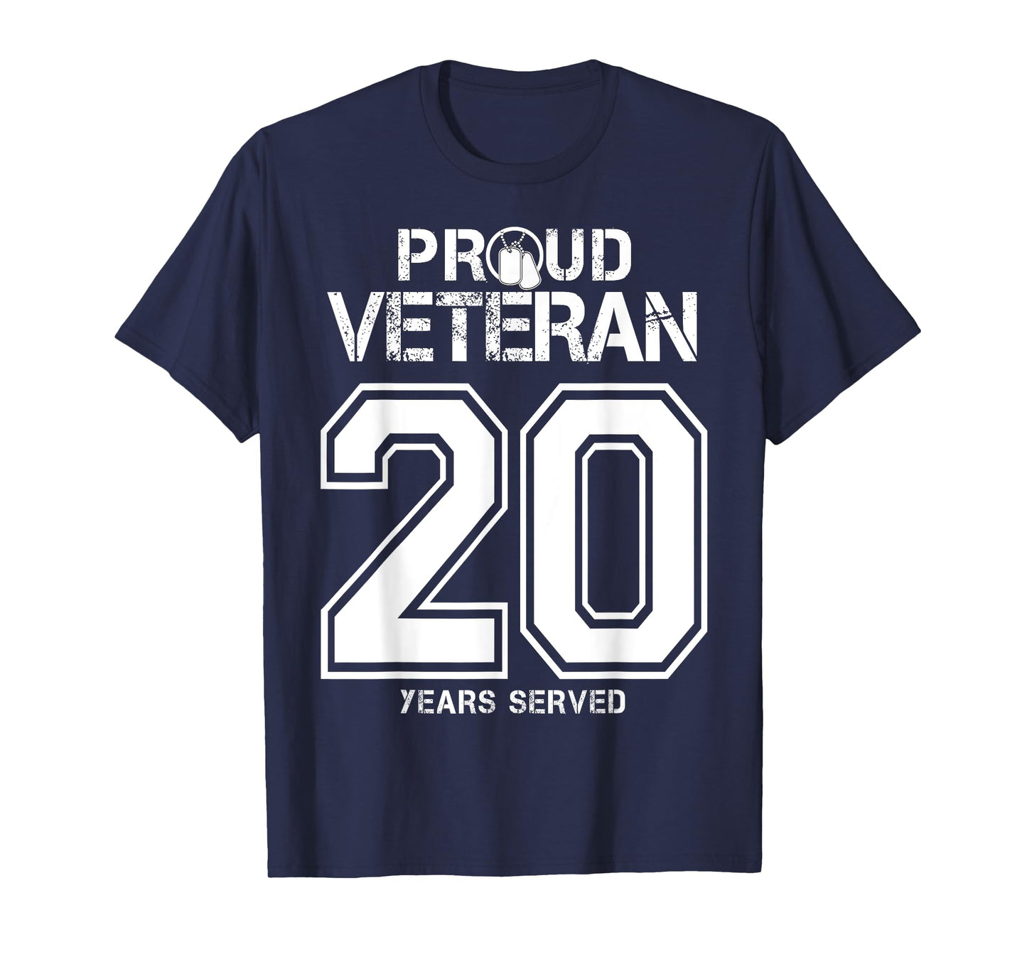 20 Years Served Army or Army National Guard Military Veteran T-Shirt