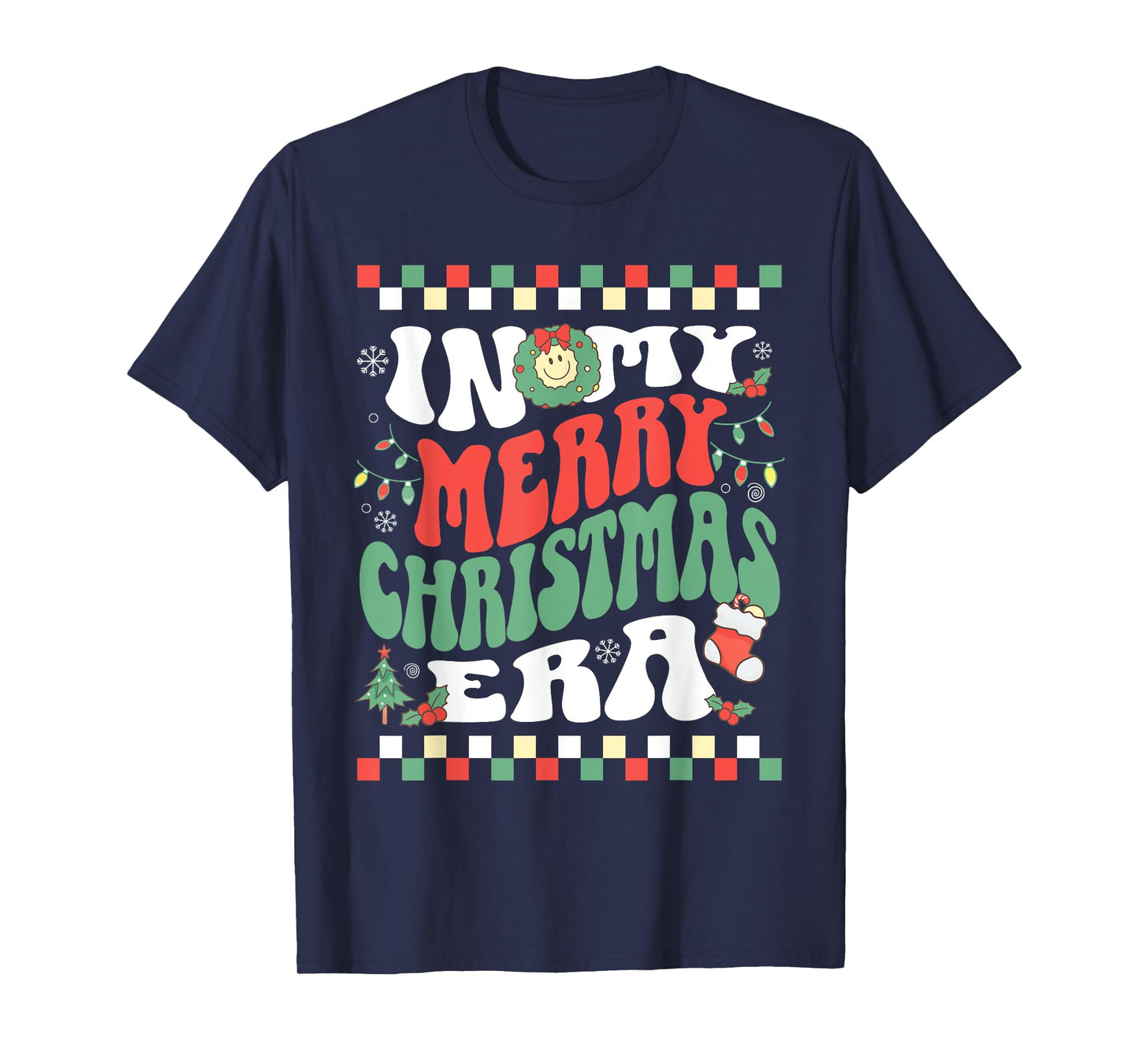 In My Merry Christmas Era Retro Groovy Holiday T-Shirt