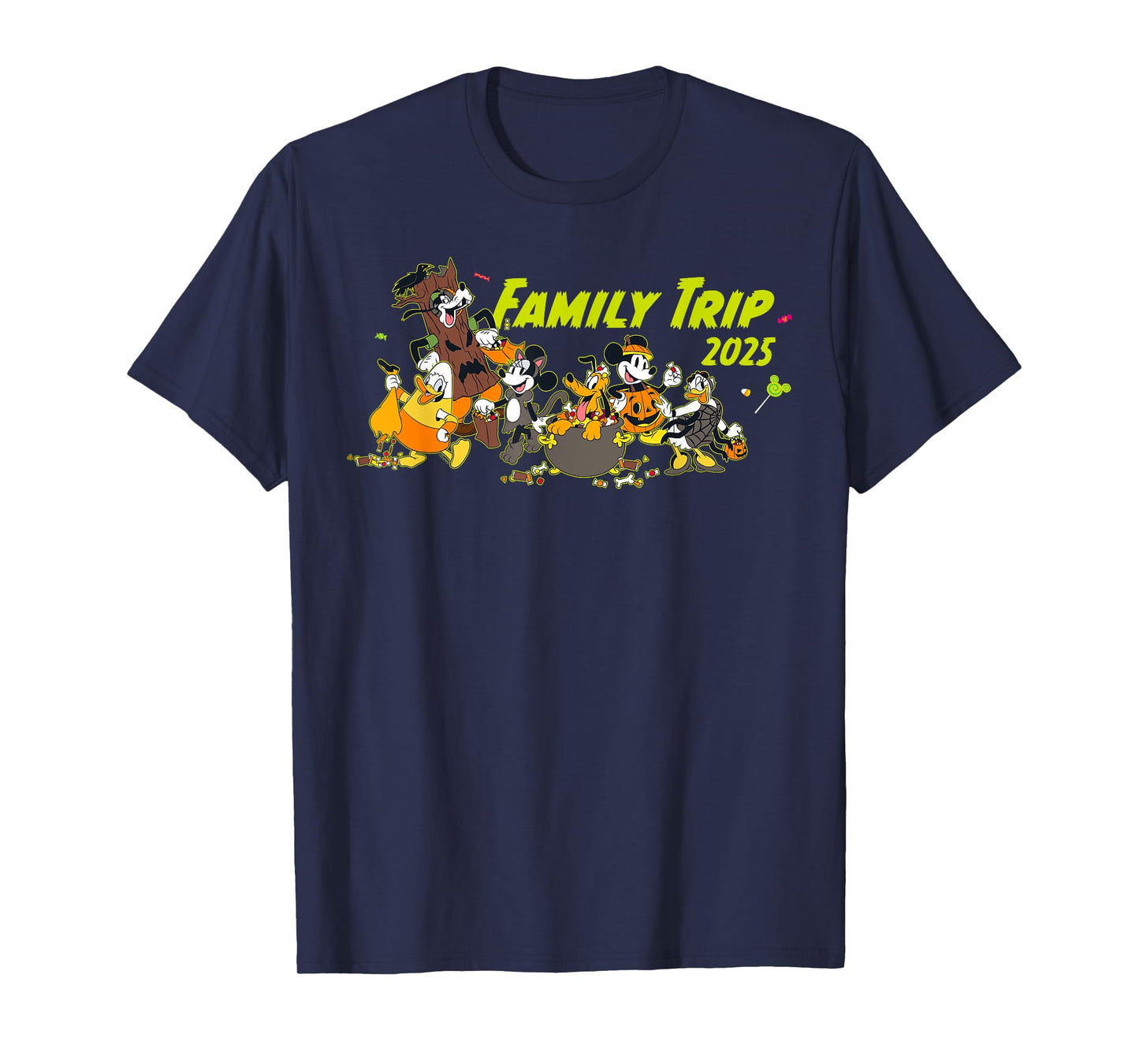 Disney Family Trip 2025 Halloween Costume Mickey & Friends T-Shirt