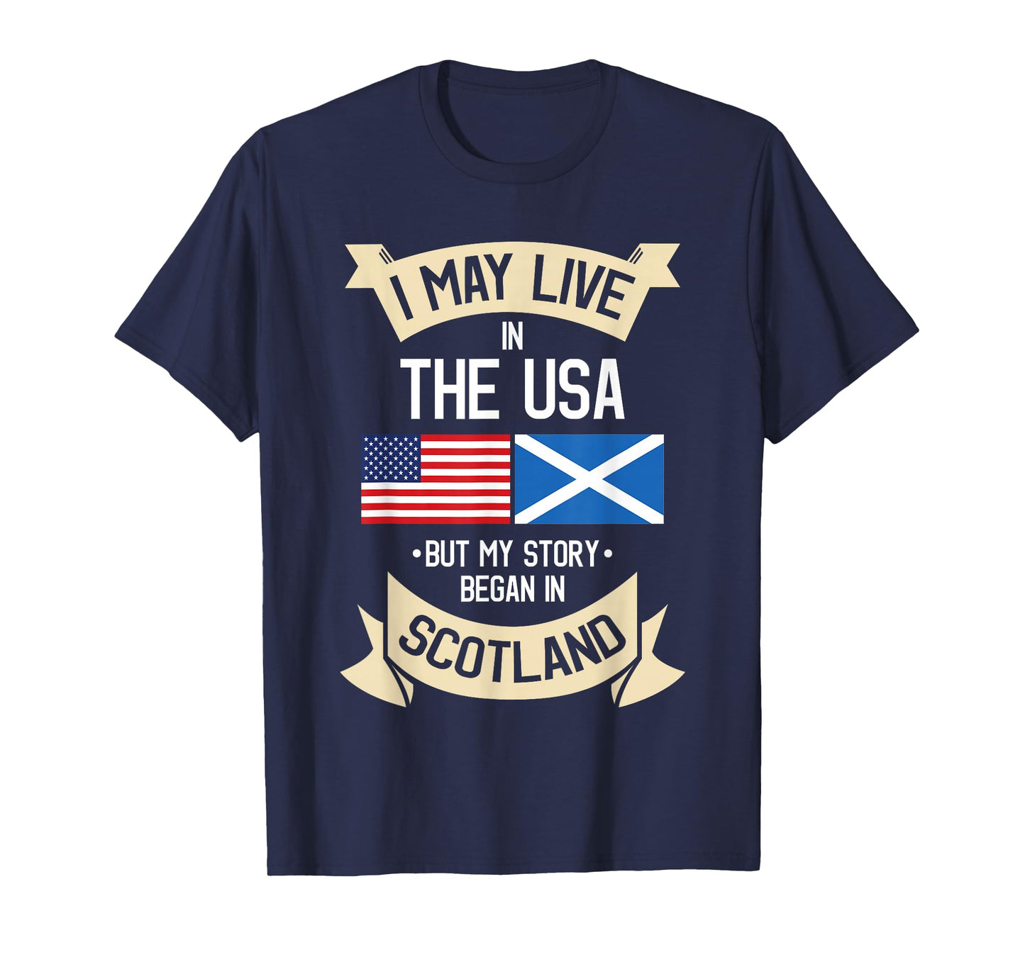 Scotland American Flag USA Scottish Roots Gifts T-Shirt