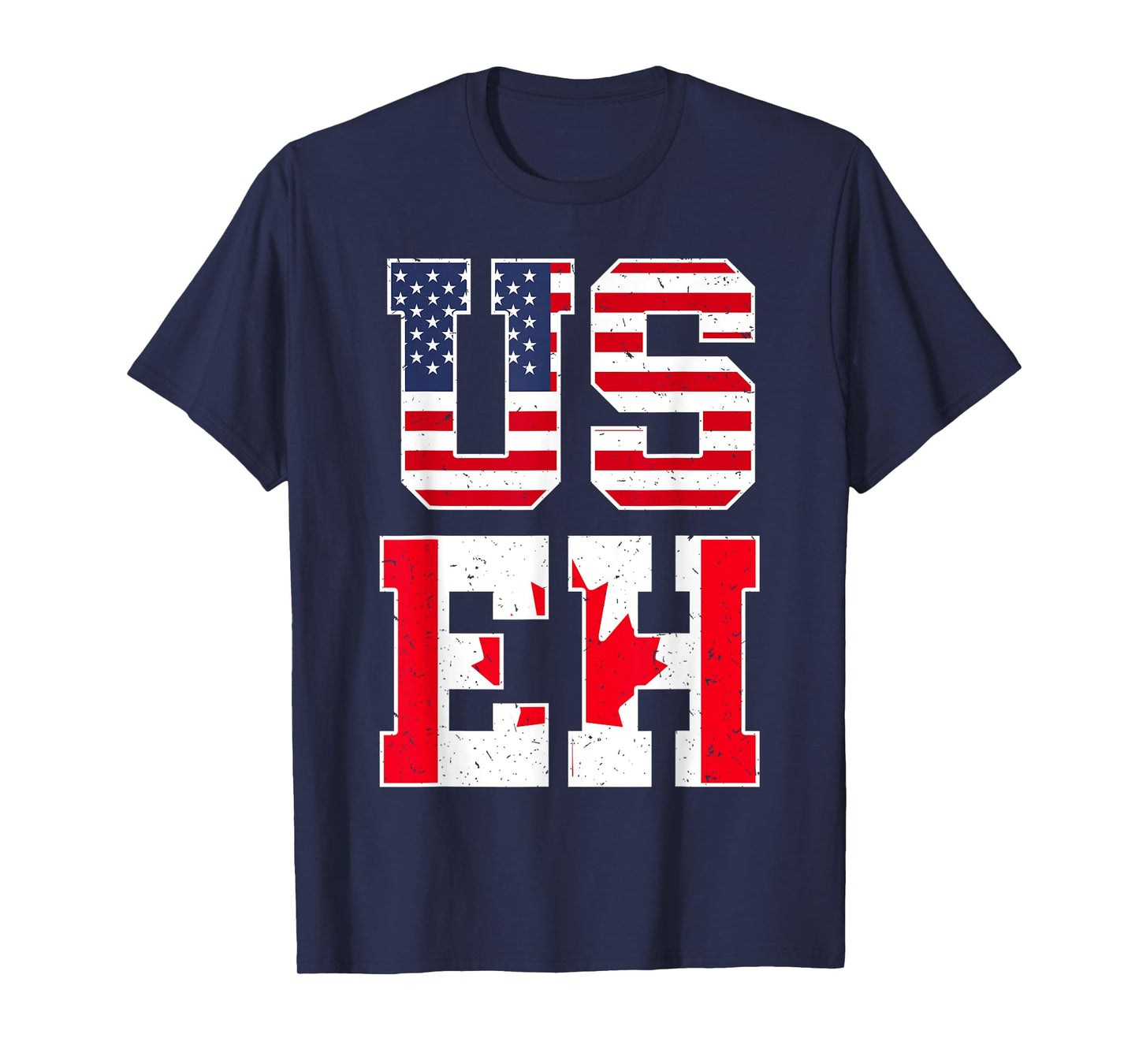US EH Shirt American Canadian Flag Canada Pride USA Gift T-Shirt