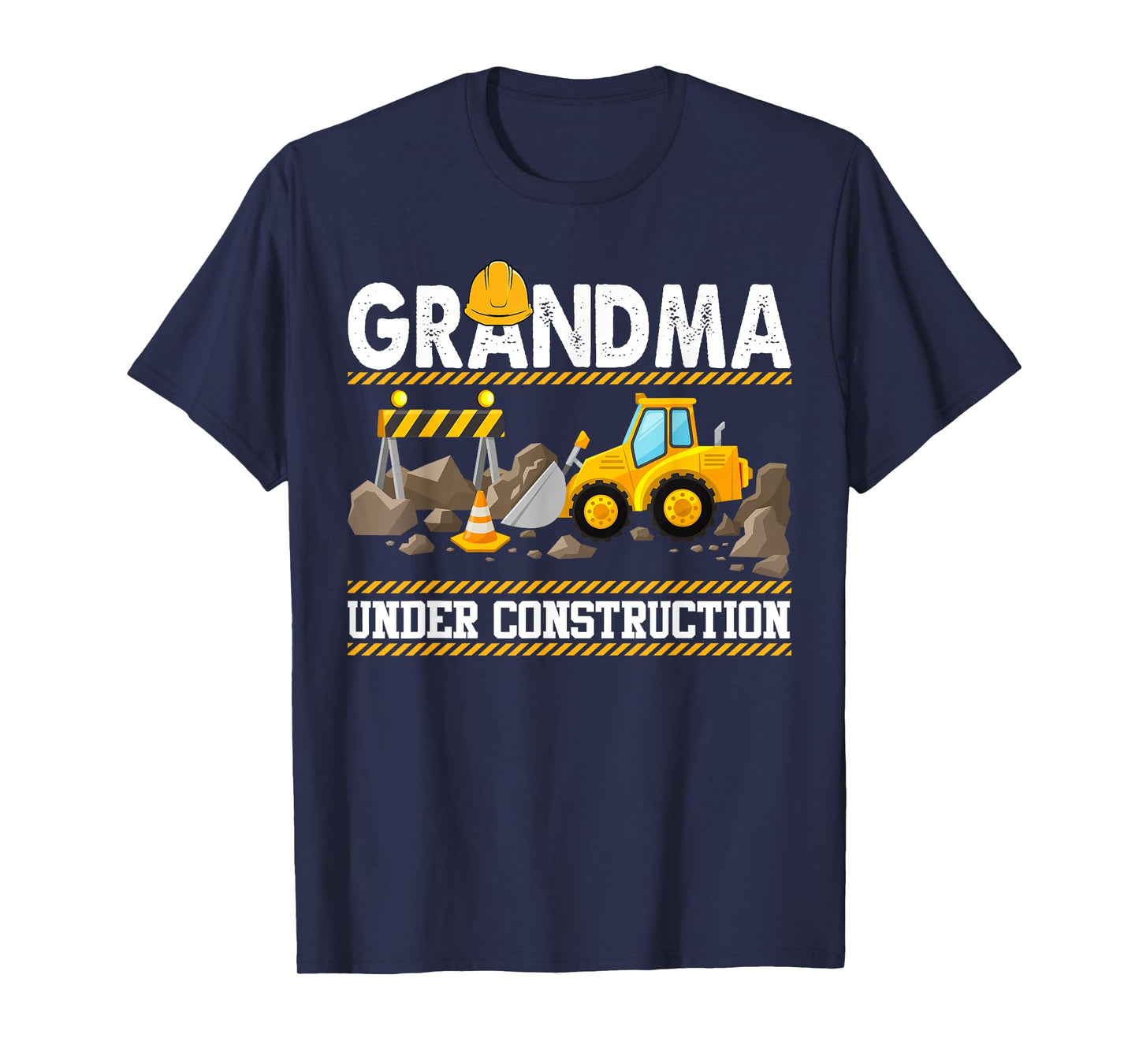 Grandma Under Construction Kids Excavator Matching Family T-Shirt