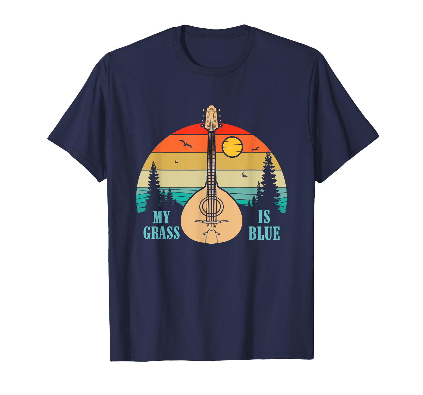 My Grass Is Blue Bluegrass String Instrument Mandolin T-Shirt