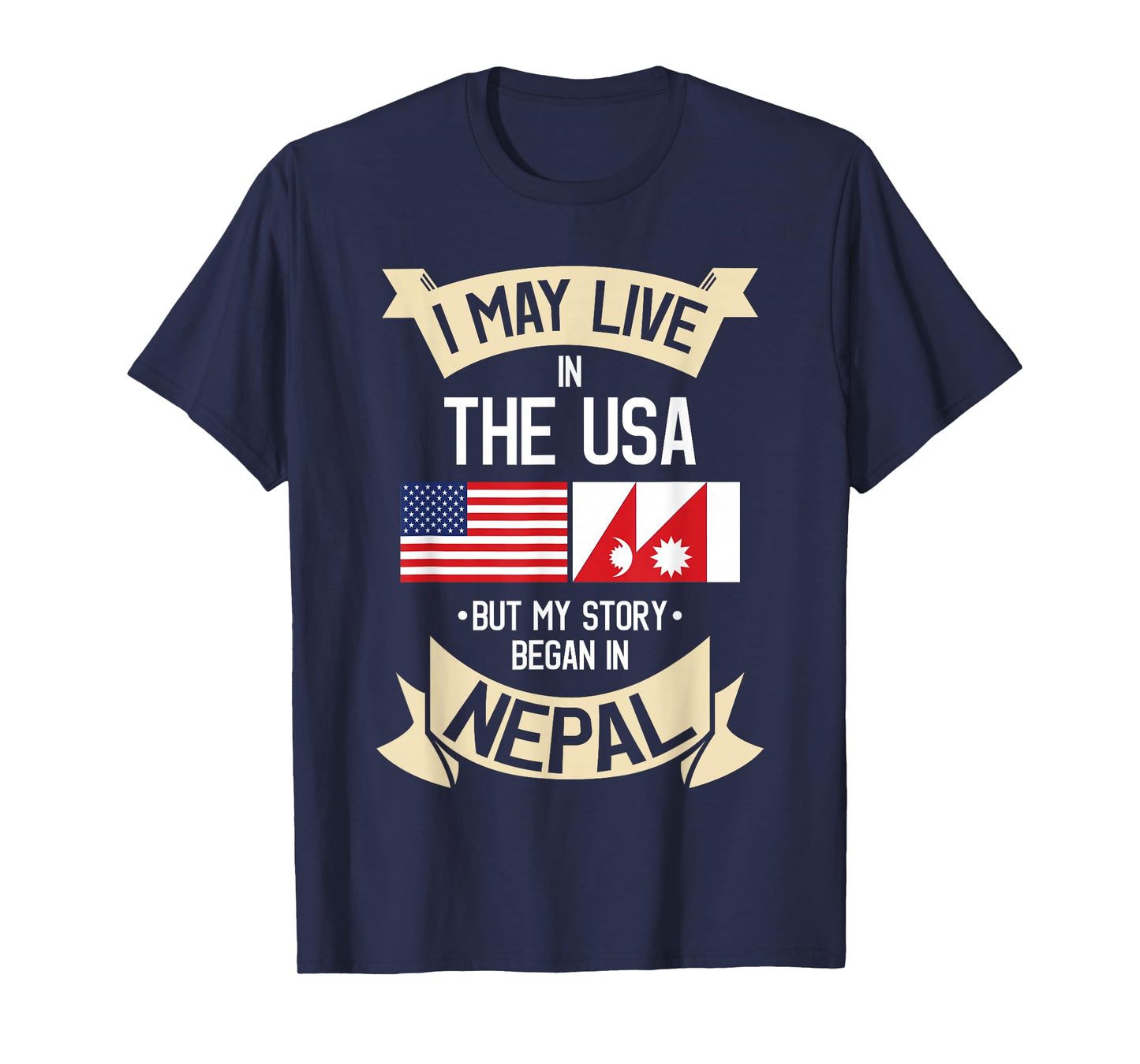 Nepal American Flag USA Nepali Roots Gifts T-Shirt