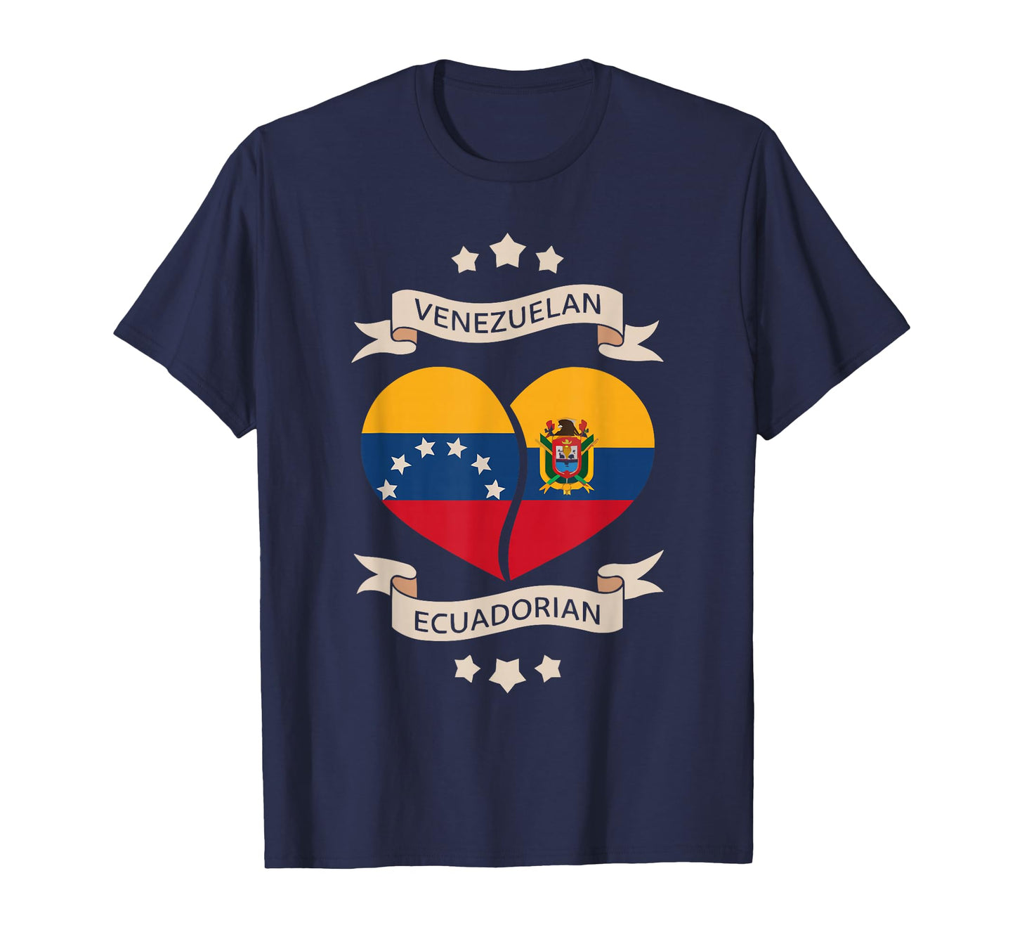 Half Venezuelan Half Ecuadorian Ecuador Flag Venezuela T-Shirt