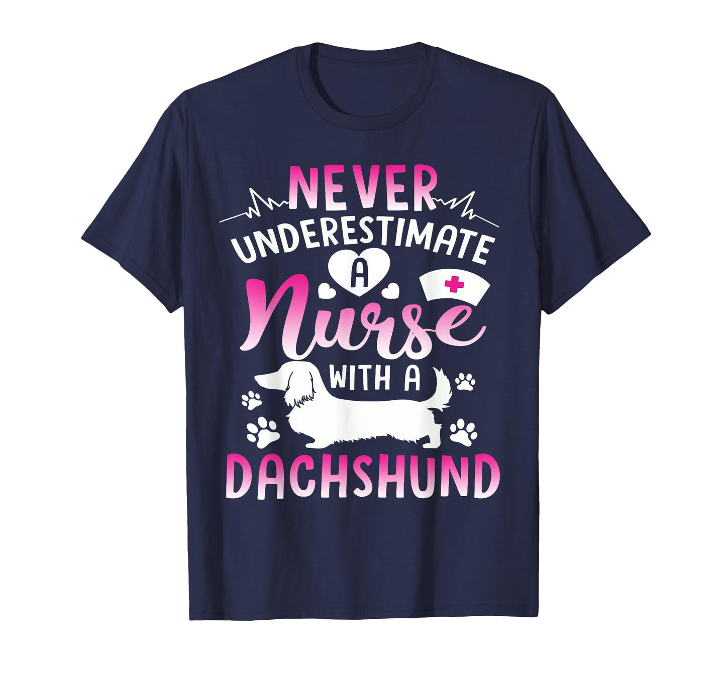 Nurse With A Dachshund Shirt Cute Dachshund Lover RN Gift T-Shirt